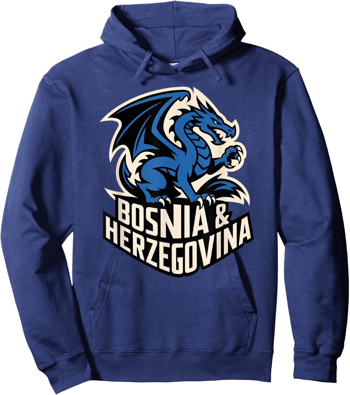 Classic Dragon Bosnia Herzegovina Country Slogan Cheer Game Hoodie - Hoodie | Navy
