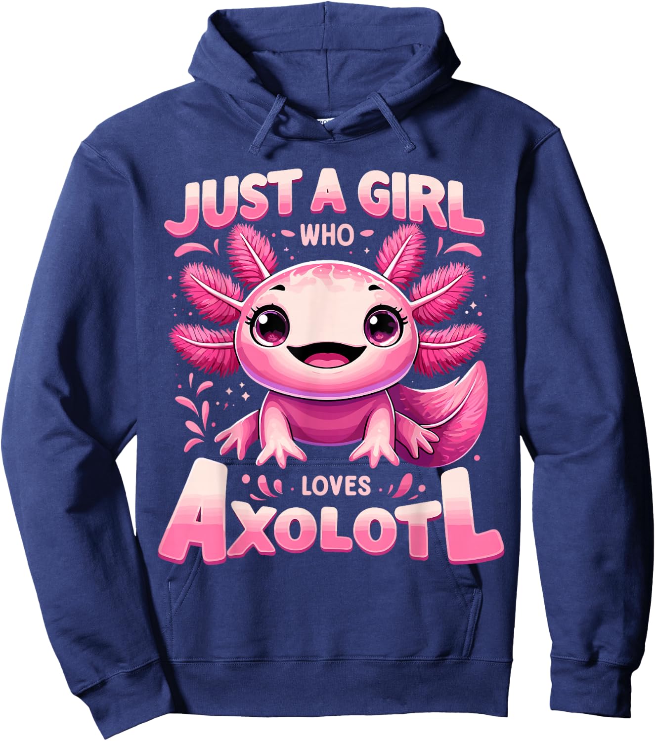 Just a Girl Who Loves Axolotl Hoodie - Hoodie | Navy