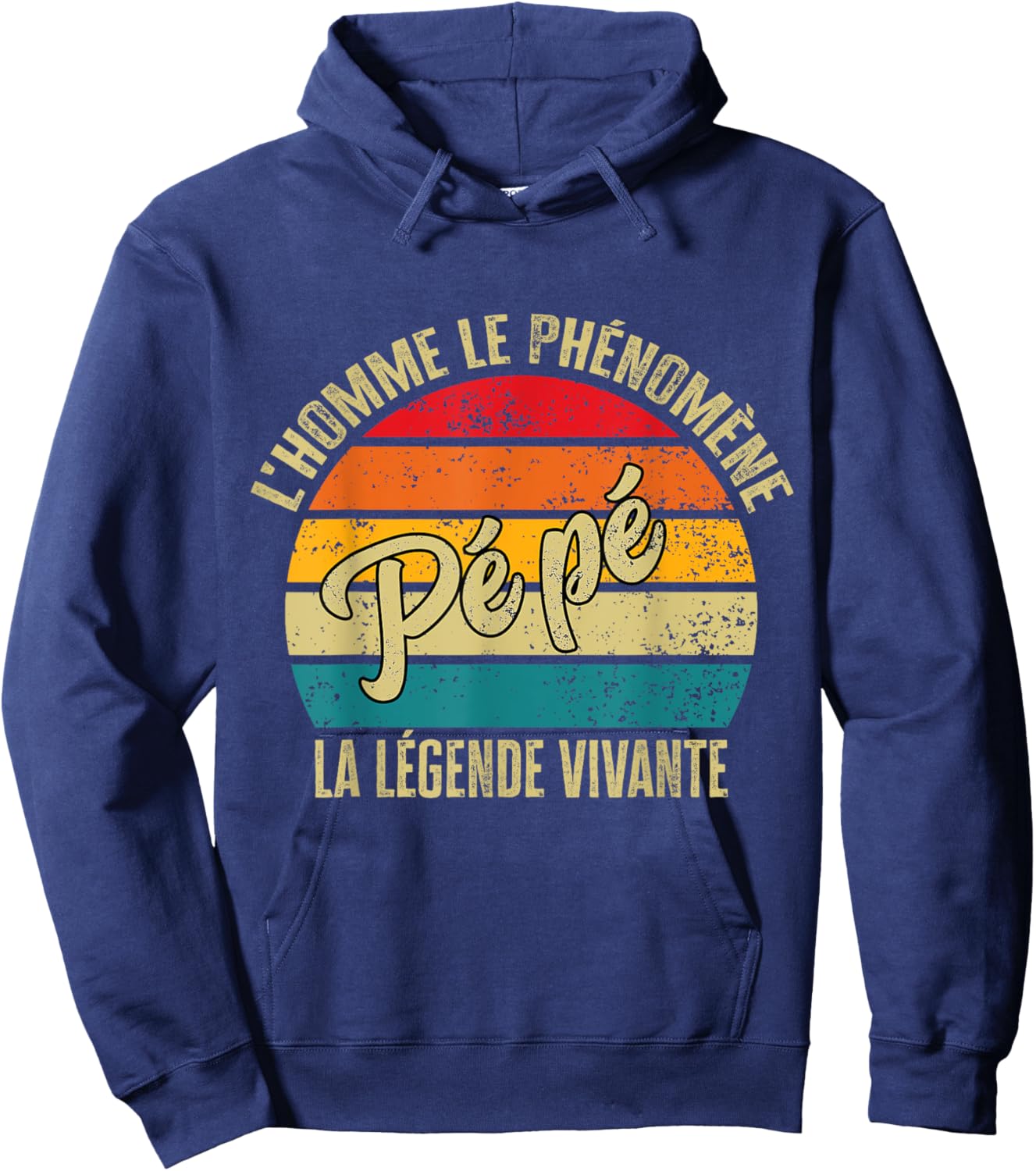 Pépé Gift Personalized Humor Man The Legend Living , Black, S Hoodie - Hoodie | Navy