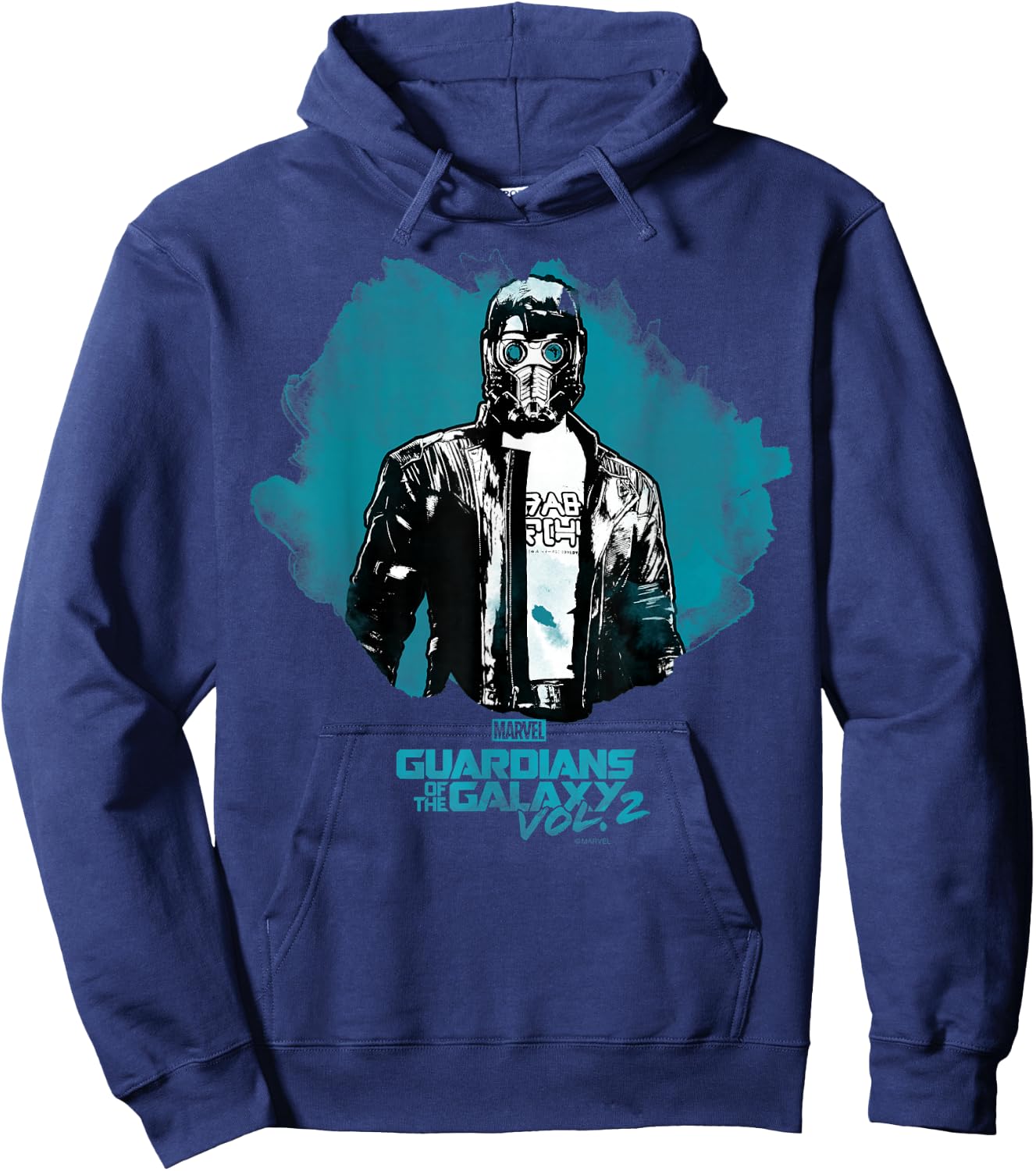 Marvel Guardians Of The Galaxy Vol. 2 Star-Lord Painted Hoodie - Hoodie | Navy