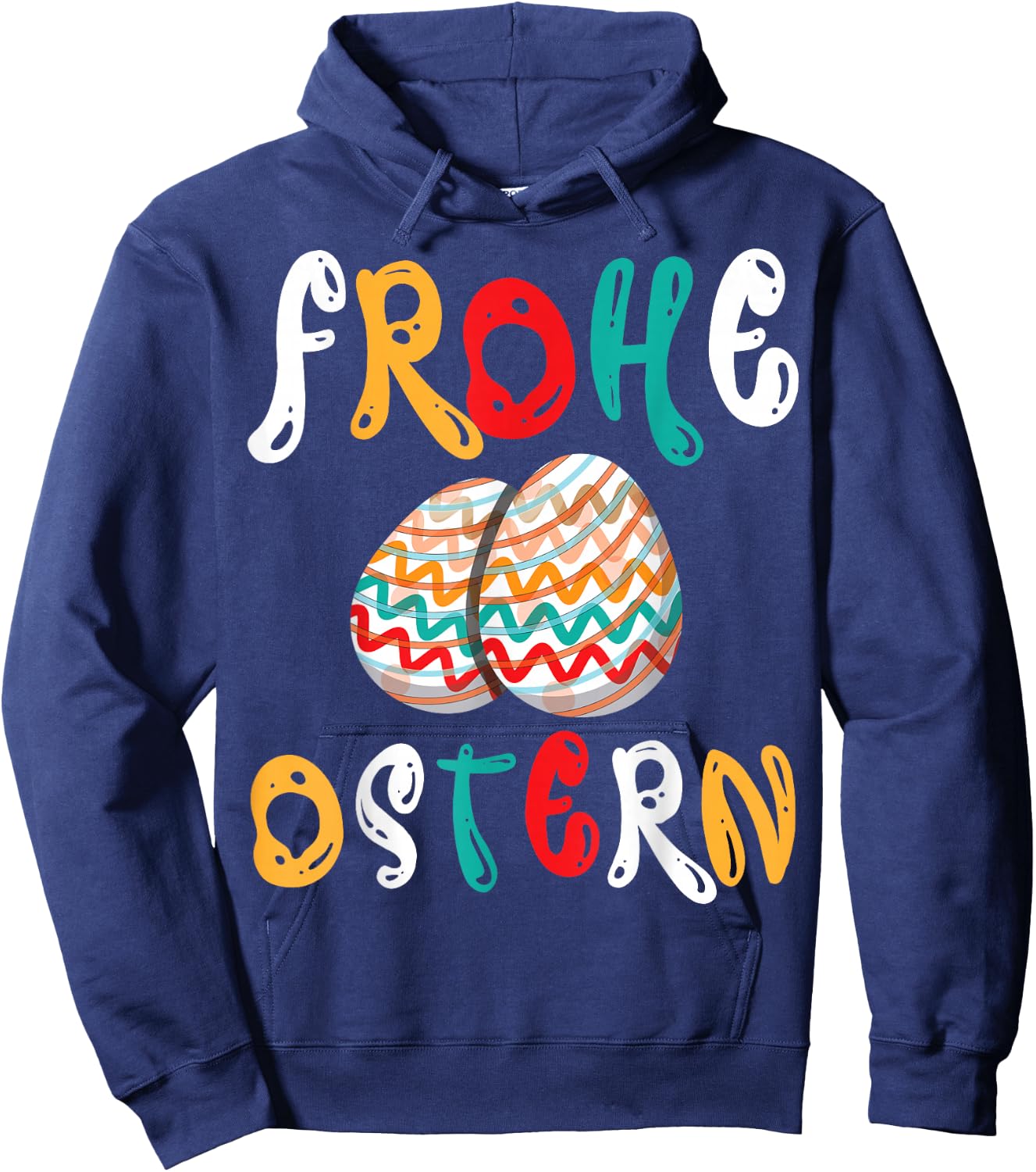 with Colourful Easter Eggs, black Hoodie - Hoodie | Navy