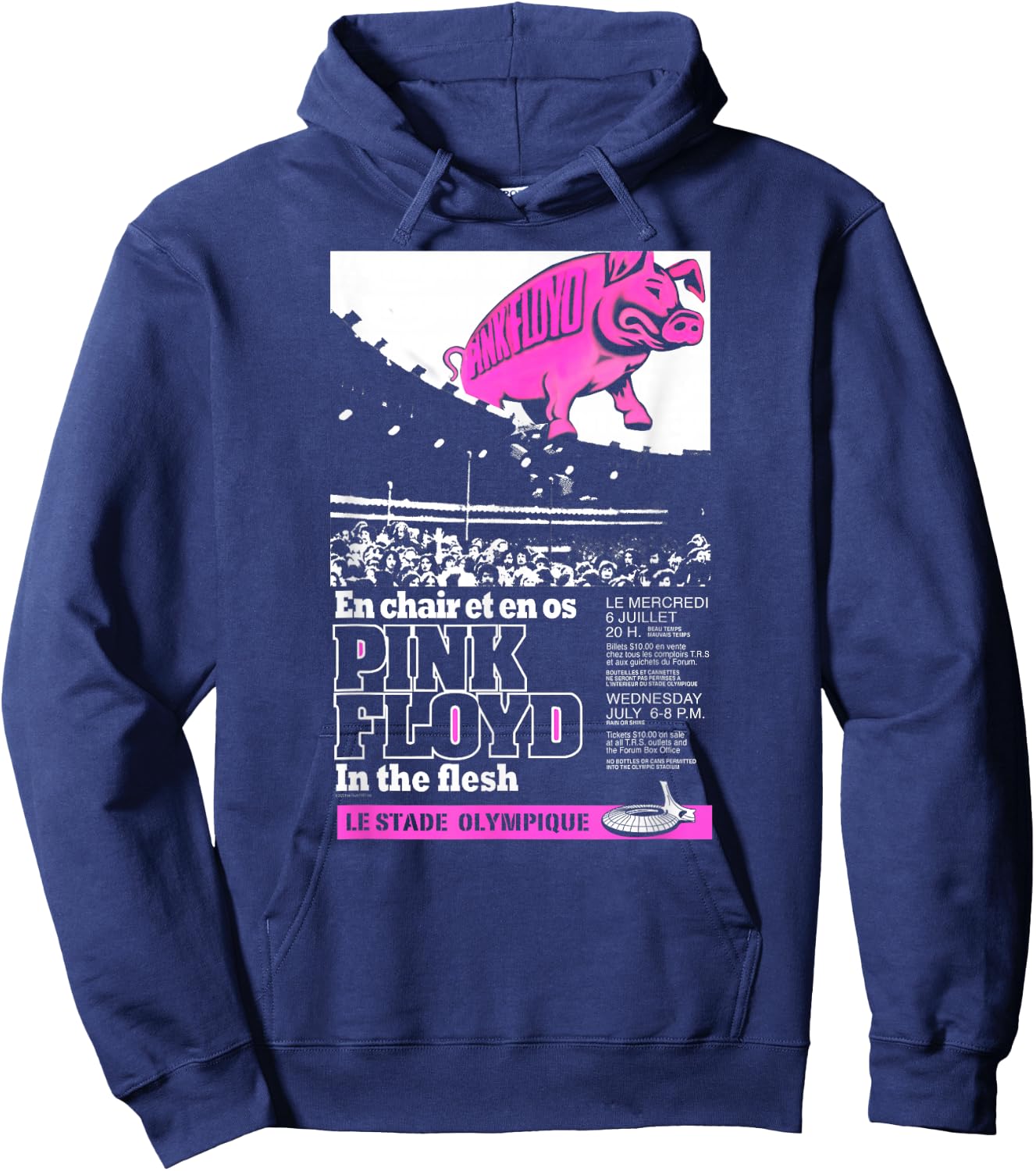 Pink Floyd Le Stade Olympique , black Hoodie - Hoodie | Navy