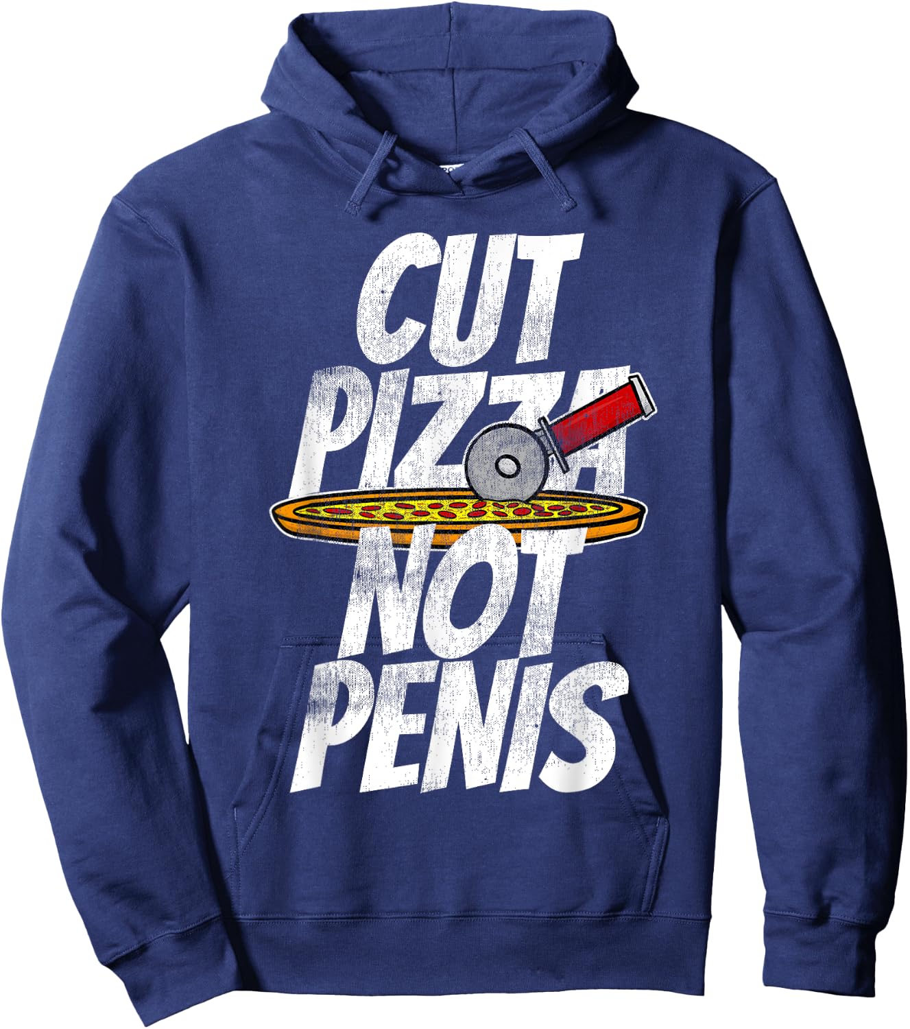 Cut Pizza Not Penis GIAW Anti-Circumcision Hoodie - Hoodie | Navy