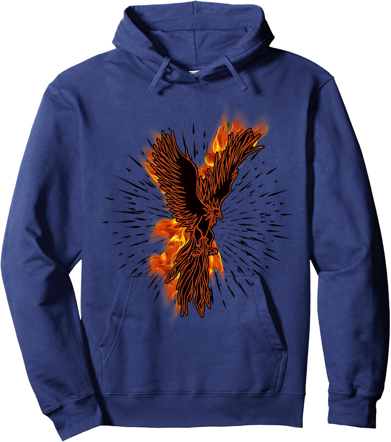 Gothic Burning Phoenix Motorcycle Riders Wild Gift Hoodie - Hoodie | Navy