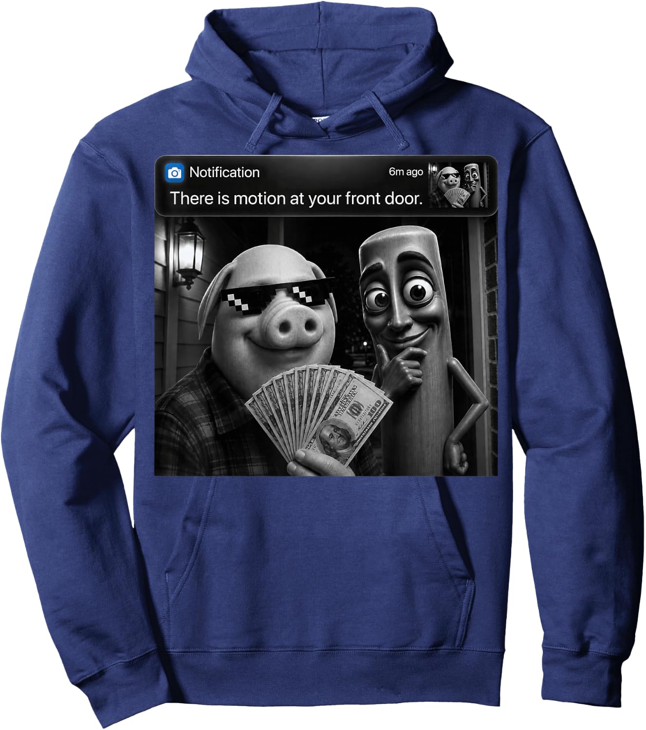 Tung Tung Tung Sahur John Pork Meme Brainrot for Kids Hoodie - Hoodie | Navy