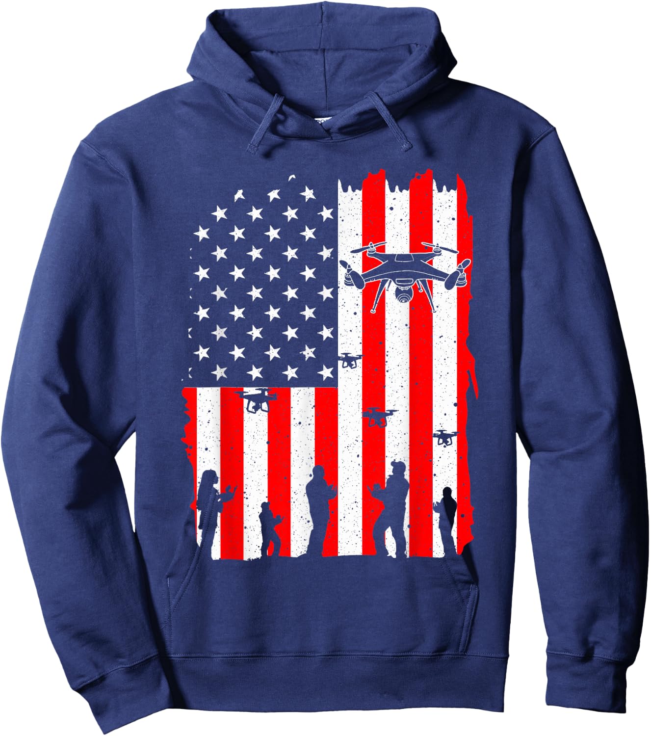 Funny Drone Art Women Drone Pilot Quadcopter Lovers Hoodie - Hoodie | Navy