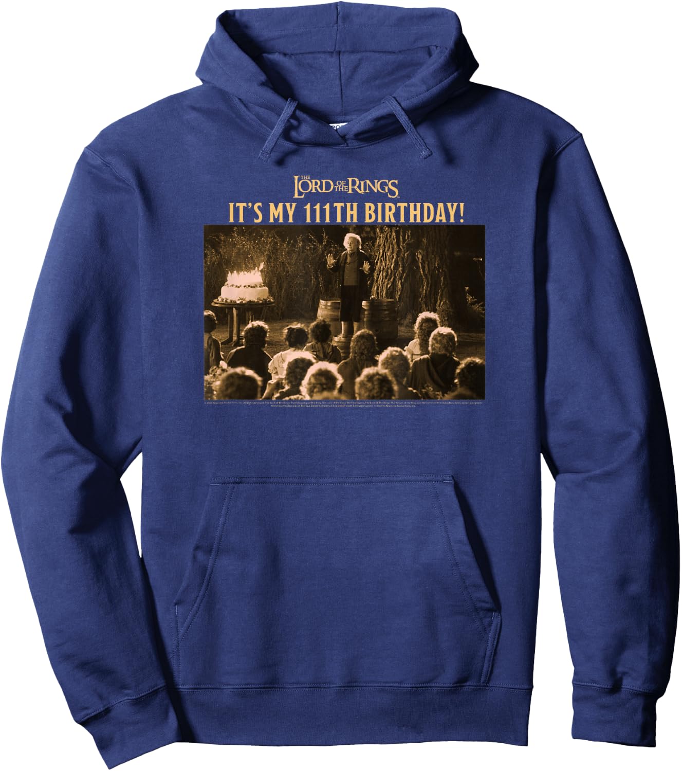 The Lord of The Rings Bilbo Baggins It's My 111th Birthday Hoodie - Hoodie | Navy