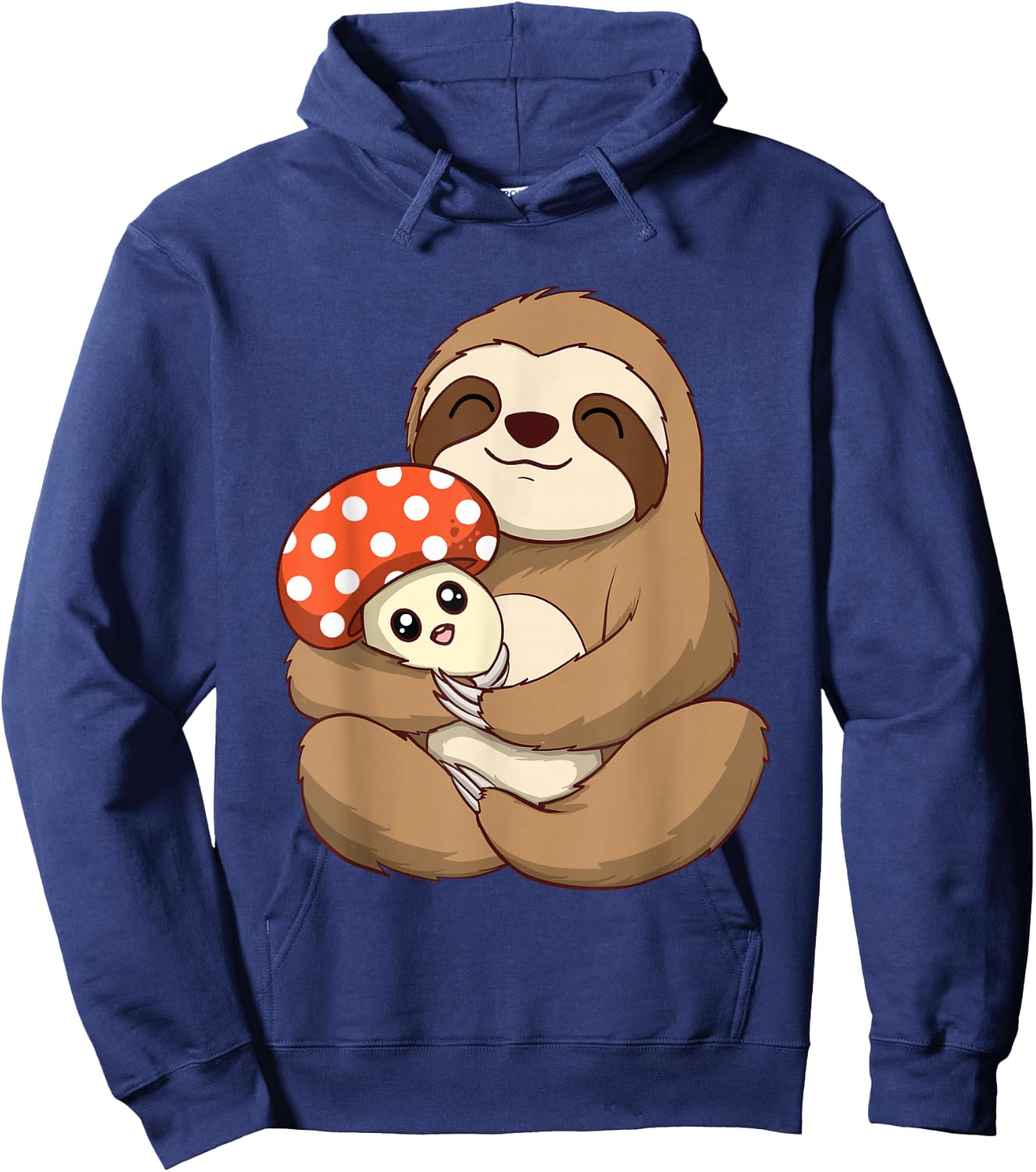 Hugging Sloth And Mushroom - Zookeeper Wildlife Animal Lover Hoodie - Hoodie | Navy