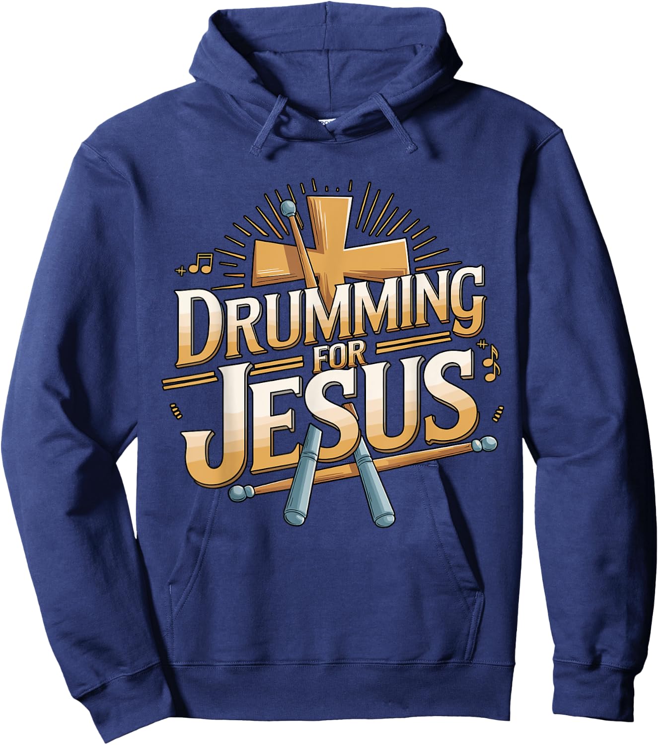 Drumming for Jesus Drummer Hoodie - Hoodie | Navy