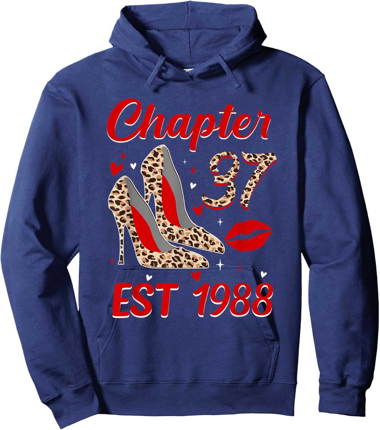 Chapter 37 EST 1988 37th Birthday Women 37 Year Old Hoodie - Hoodie | Navy