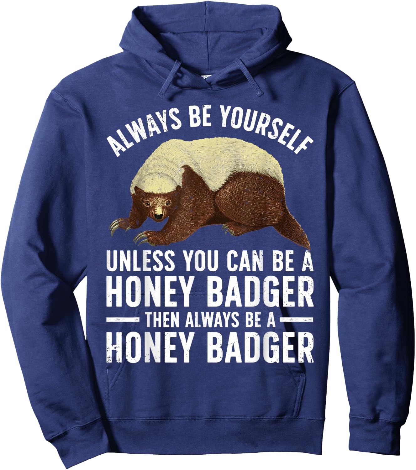 Funny Honey Badger Design Women Kids Badger Lover Hoodie - Hoodie | Navy