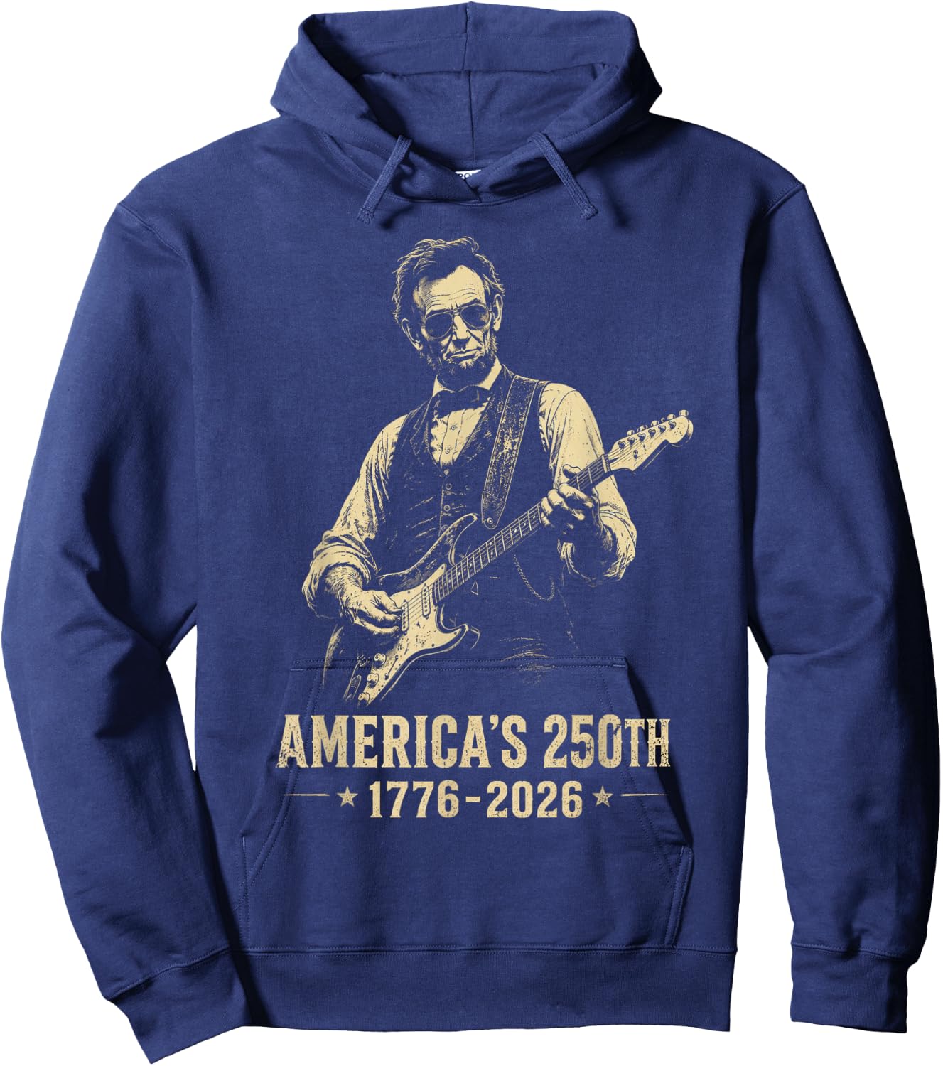 Abraham Lincoln 250 Years 250th Anniversary USA 4th of July Hoodie - Hoodie | Navy