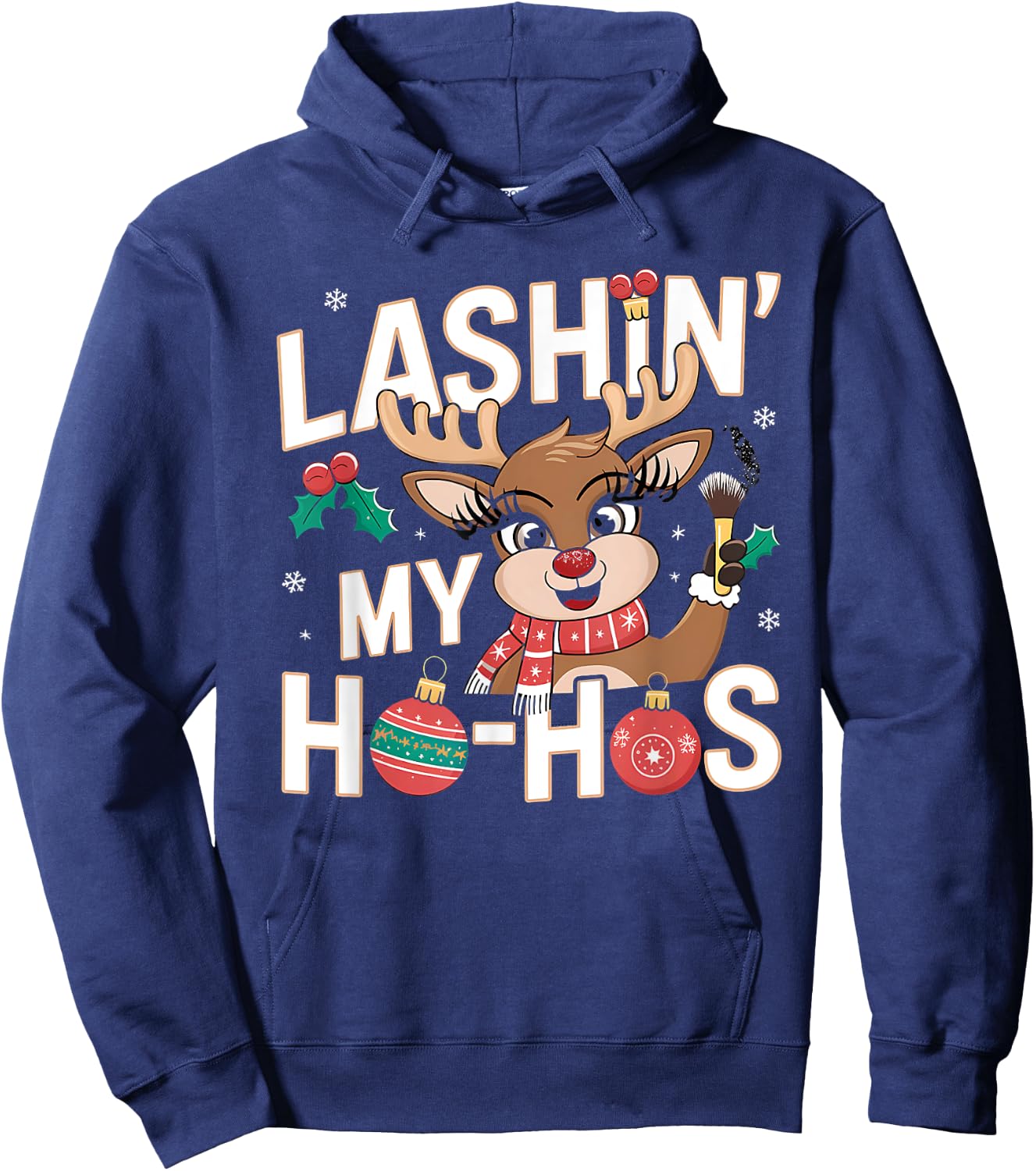 Xmas Cosmetics Lash Artist Lash Tech Girls Hoodie - Hoodie | Navy
