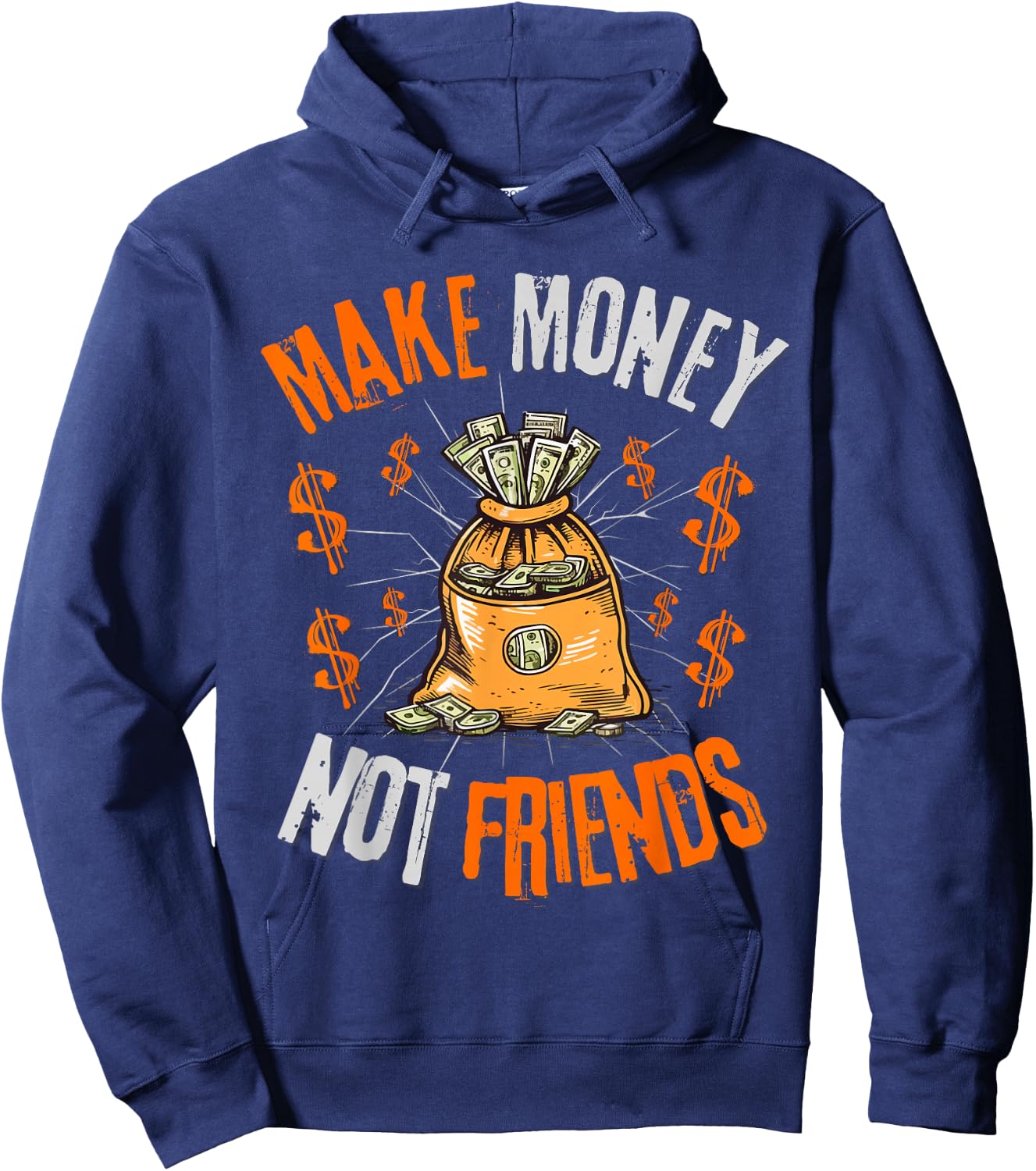 Olive Green and Orange Hoodie - Hoodie | Navy