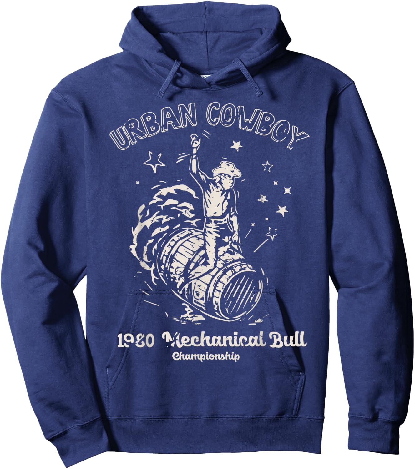 Urban Cowboy 1980's Mechanical Bull Hoodie - Hoodie | Navy