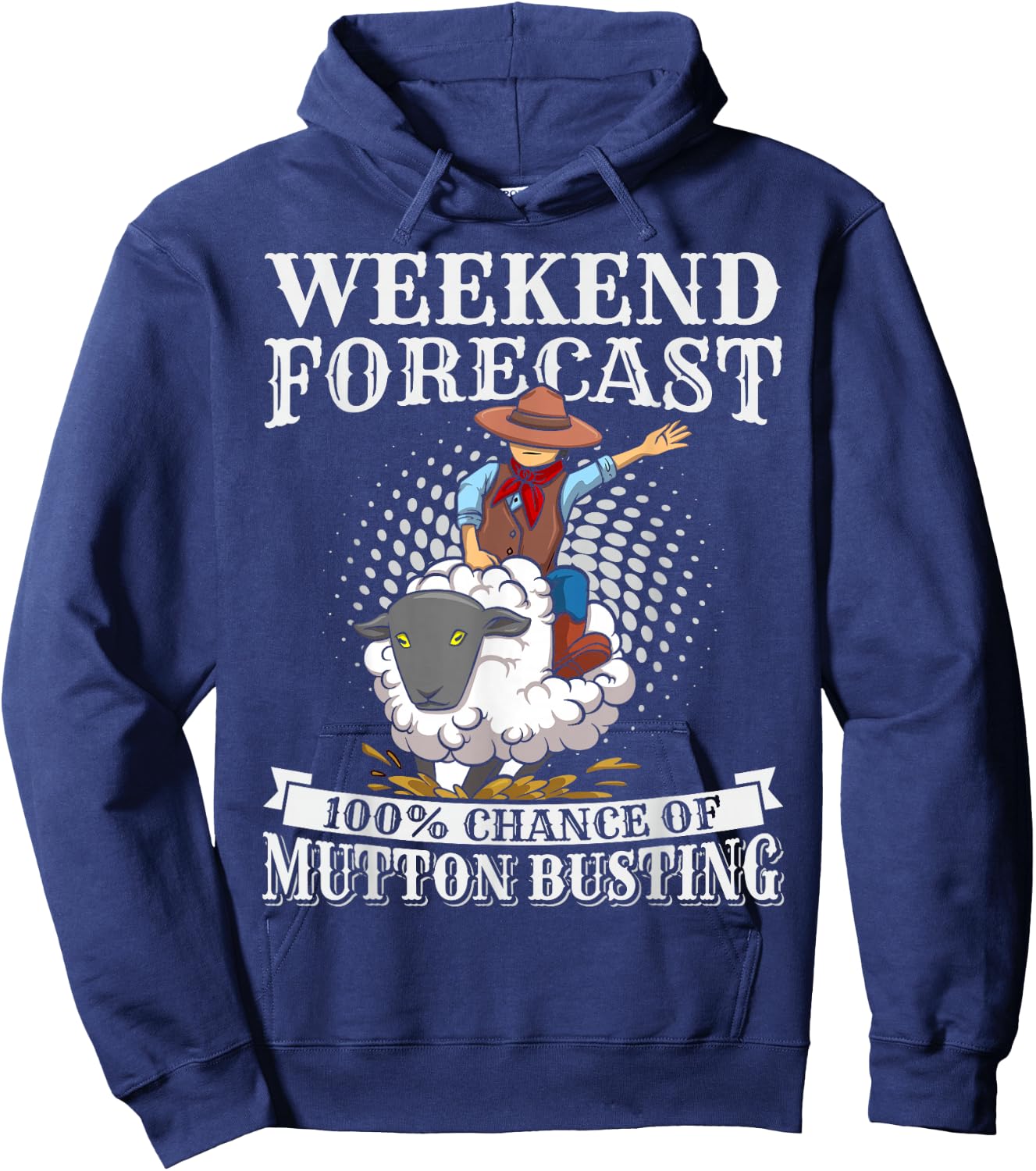 Youth Rodeo Mutton Busting Quote for a Mutton Busting Kid Hoodie - Hoodie | Navy