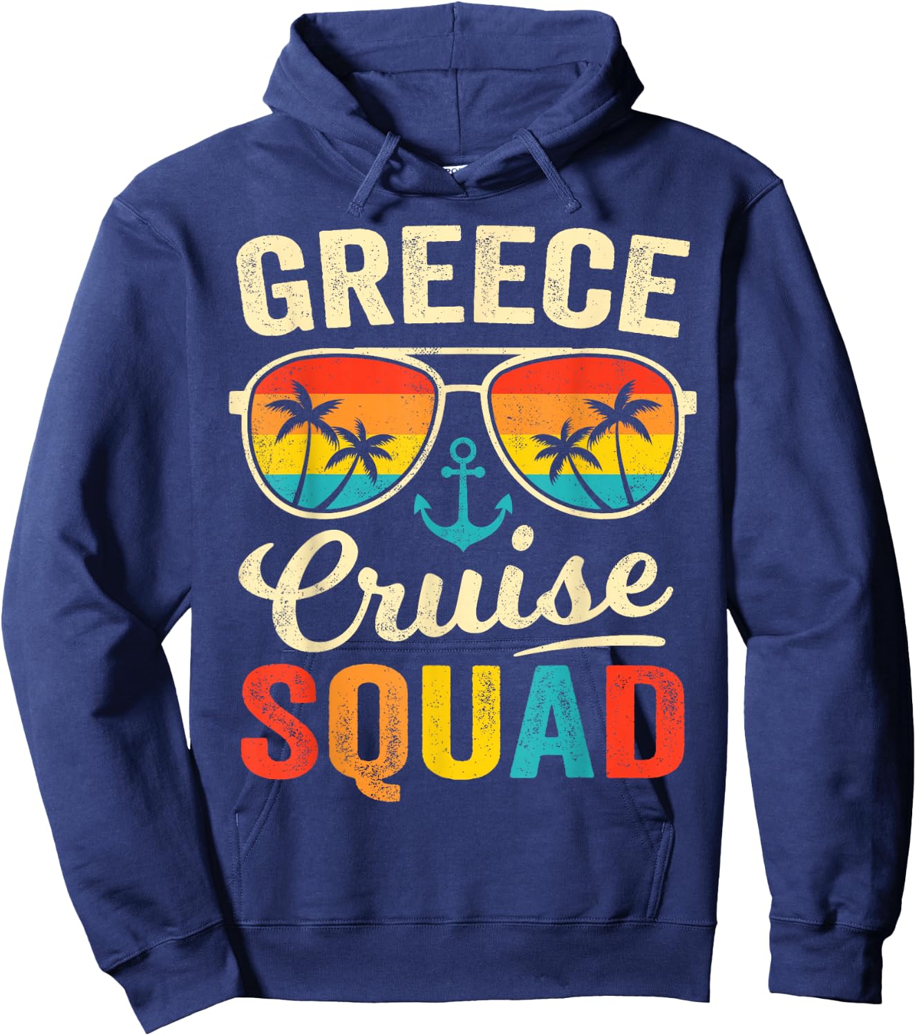 Greece Cruise Squad 2025 Summer Matching Family Group Hoodie - Hoodie | Navy