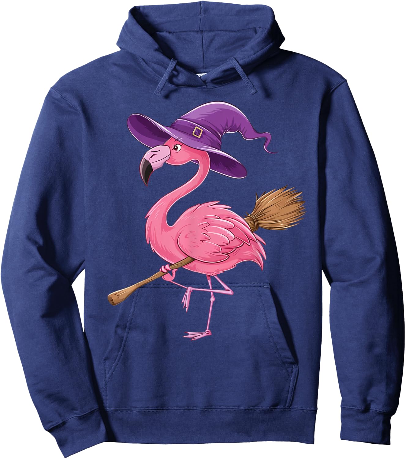 Halloween Flamingo Witch Hats Scary Costumes Men Women Kids Hoodie - Hoodie | Navy