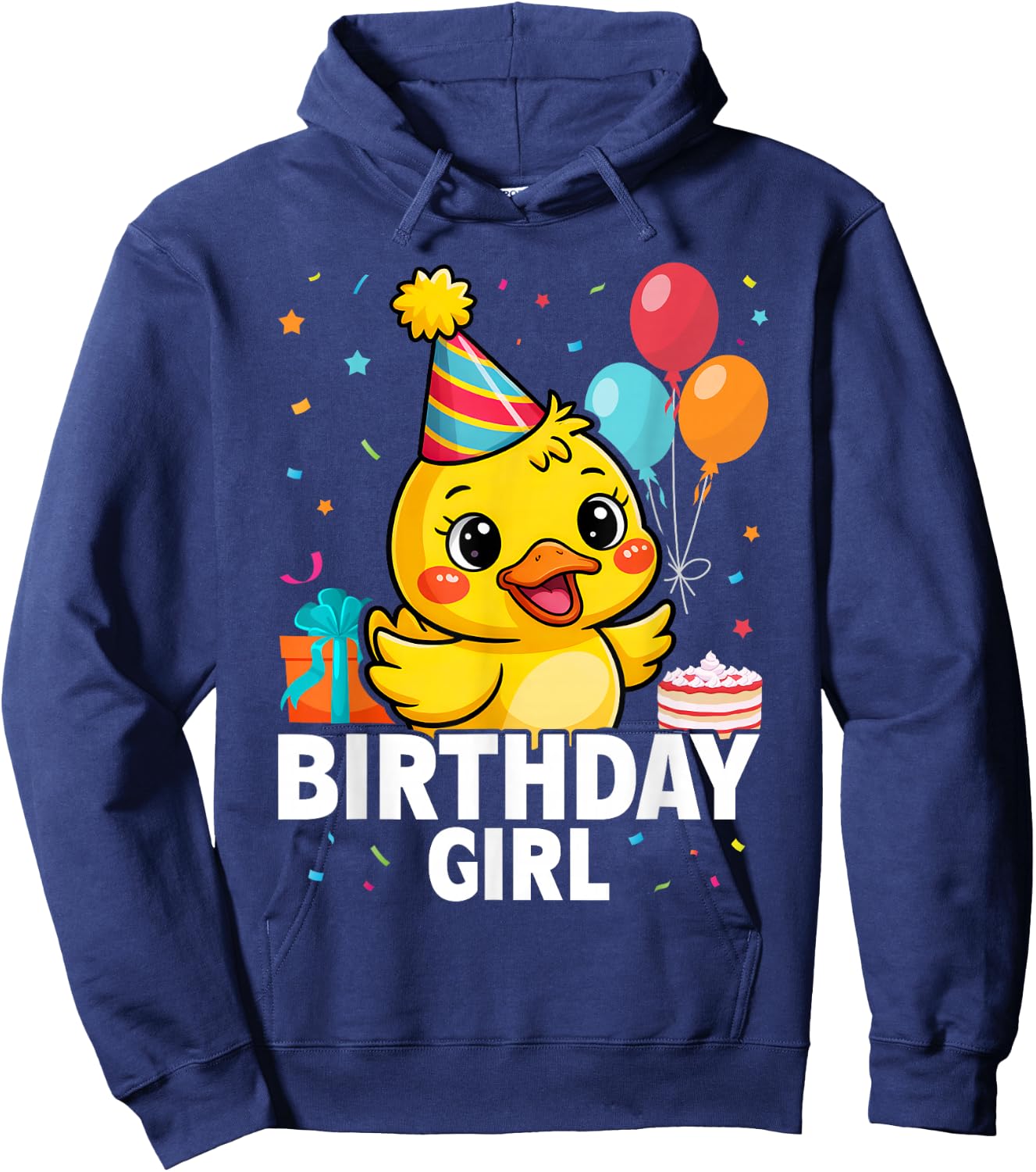 Duck Lover Birthday Girl Rubber Duck Hoodie - Hoodie | Navy