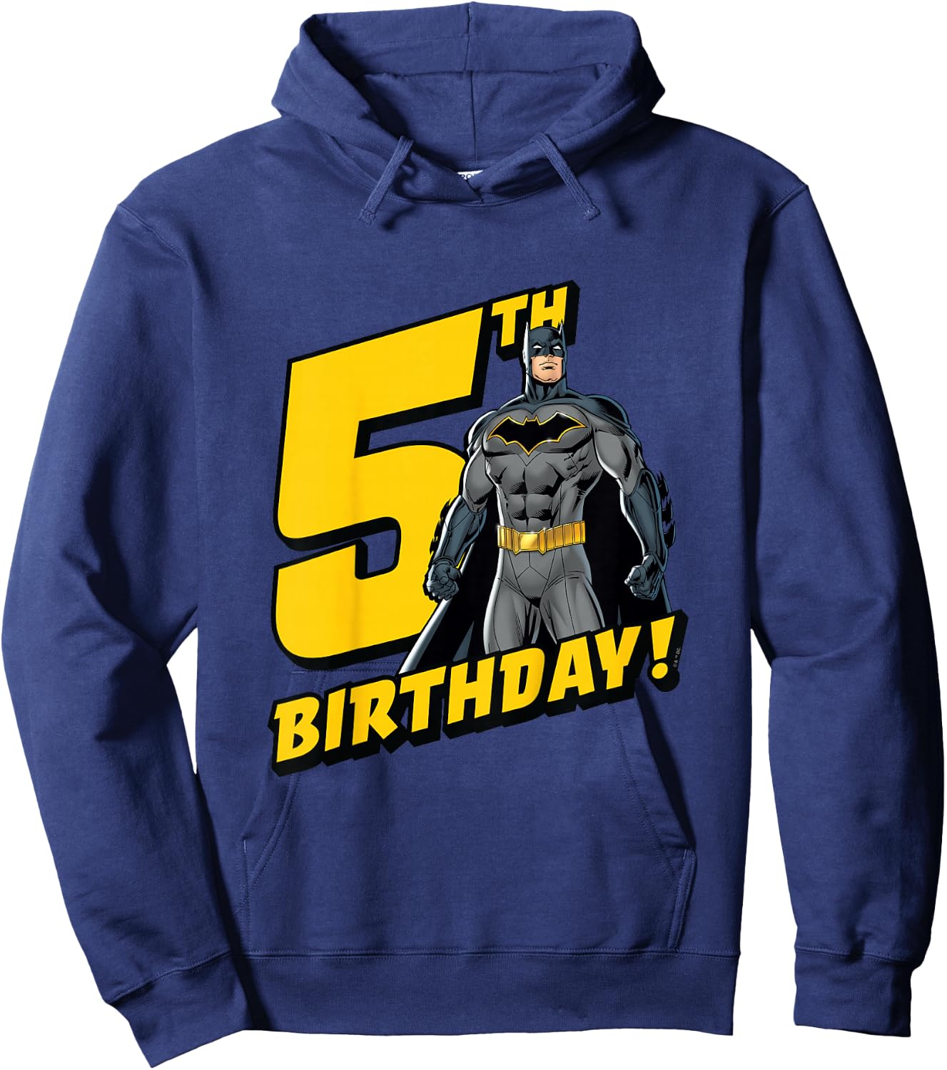 Kids Batman 5th Birthday Hoodie - Hoodie | Navy