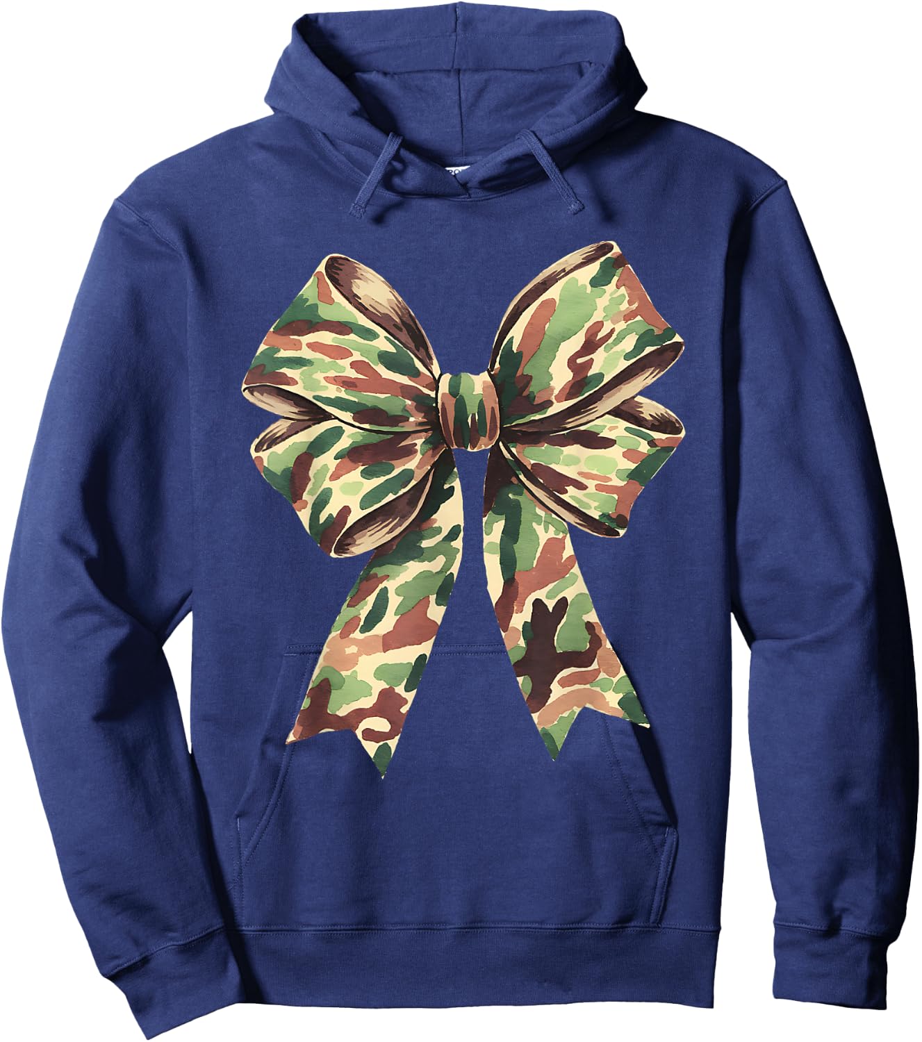 Camouflage Old Camo Bow Coquette Hunting Women Girl Hoodie - Hoodie | Navy