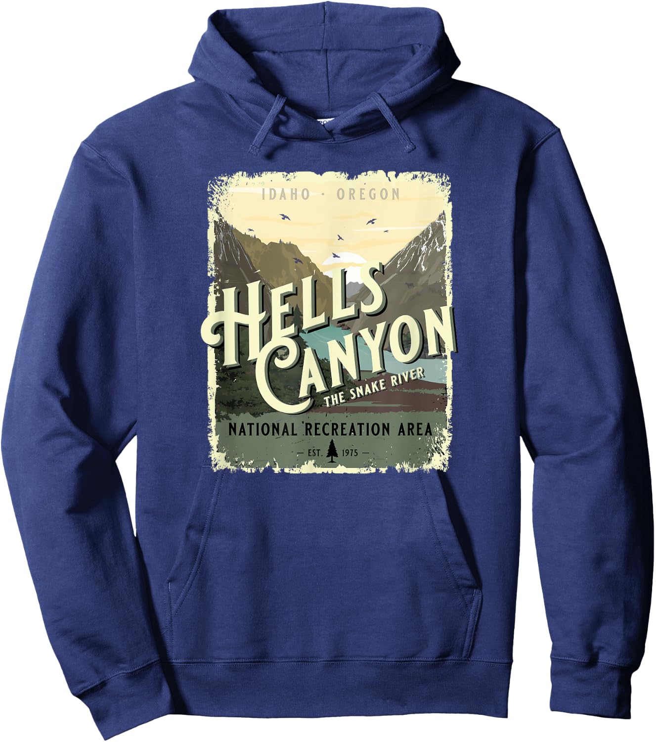 Hells Canyon National Recreation Area Idaho Oregon Souvenir Hoodie - Hoodie | Navy