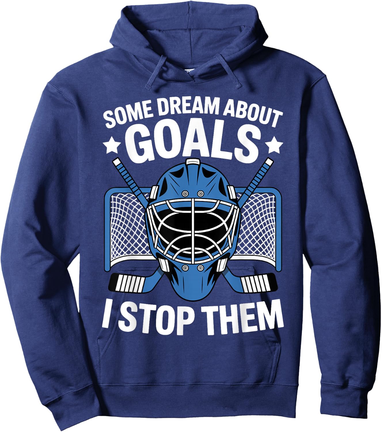 Best Hockey Goalie Art Women Ice Hockey Goalie Hoodie - Hoodie | Navy
