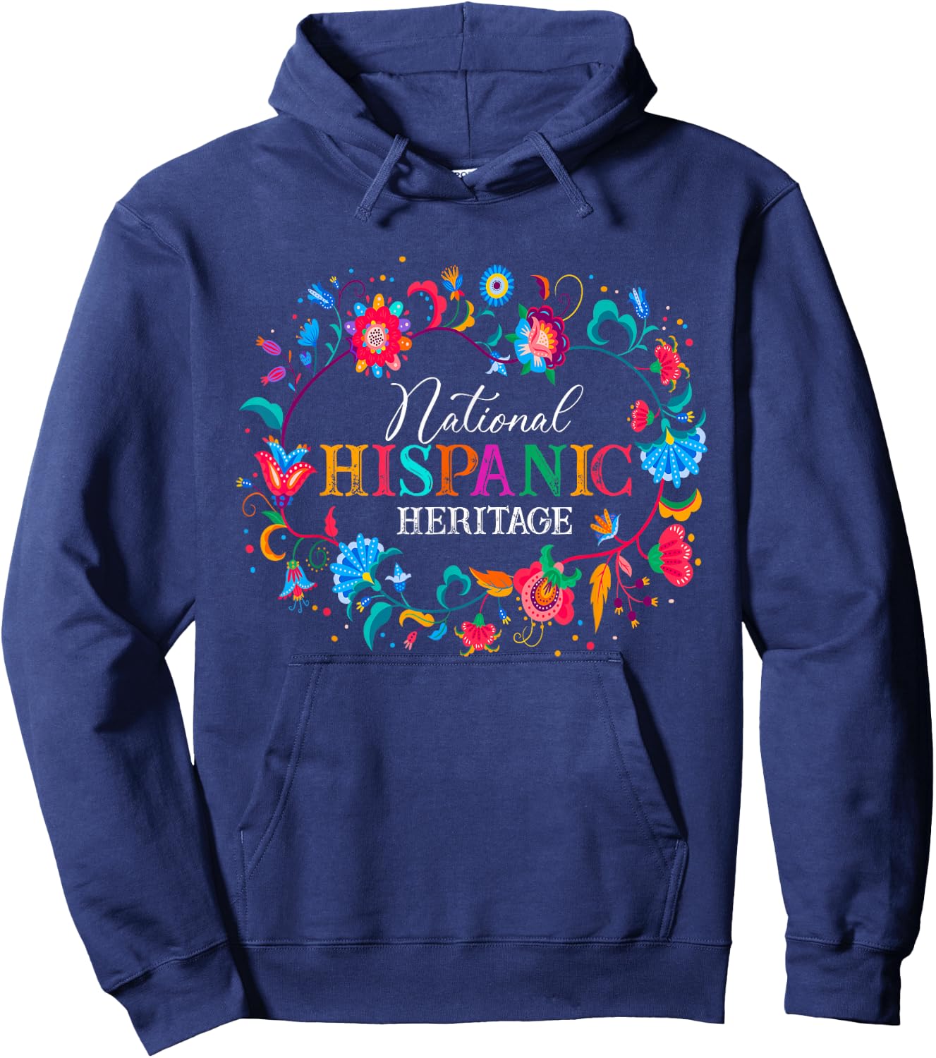 Hispanic Heritage Month Flower Latino Countries Flags Hoodie - Hoodie | Navy