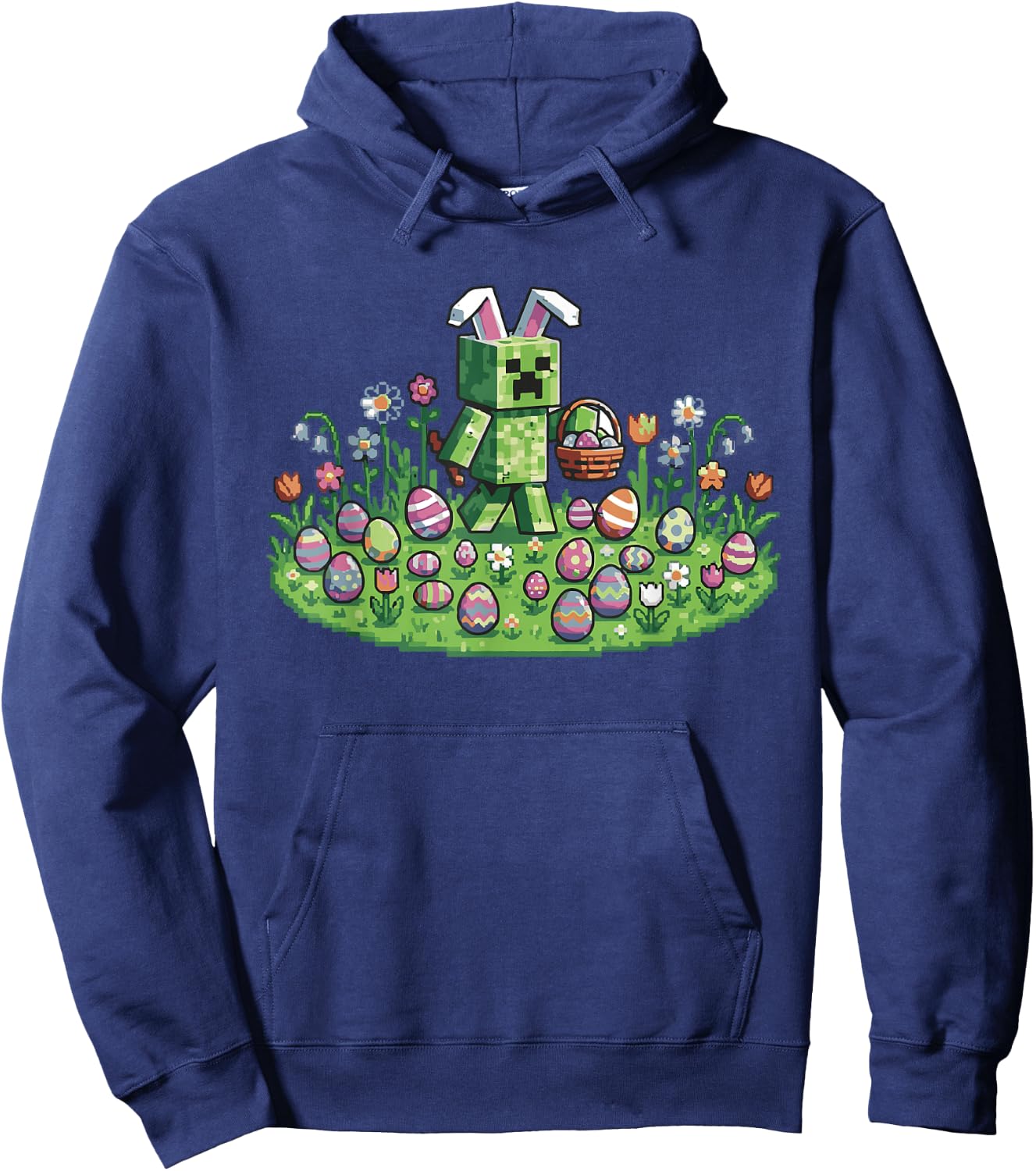 Pixel Osterhase Ostern Gaming Zocker Mann Kind Jungs Mädchen Hoodie - Hoodie | Navy