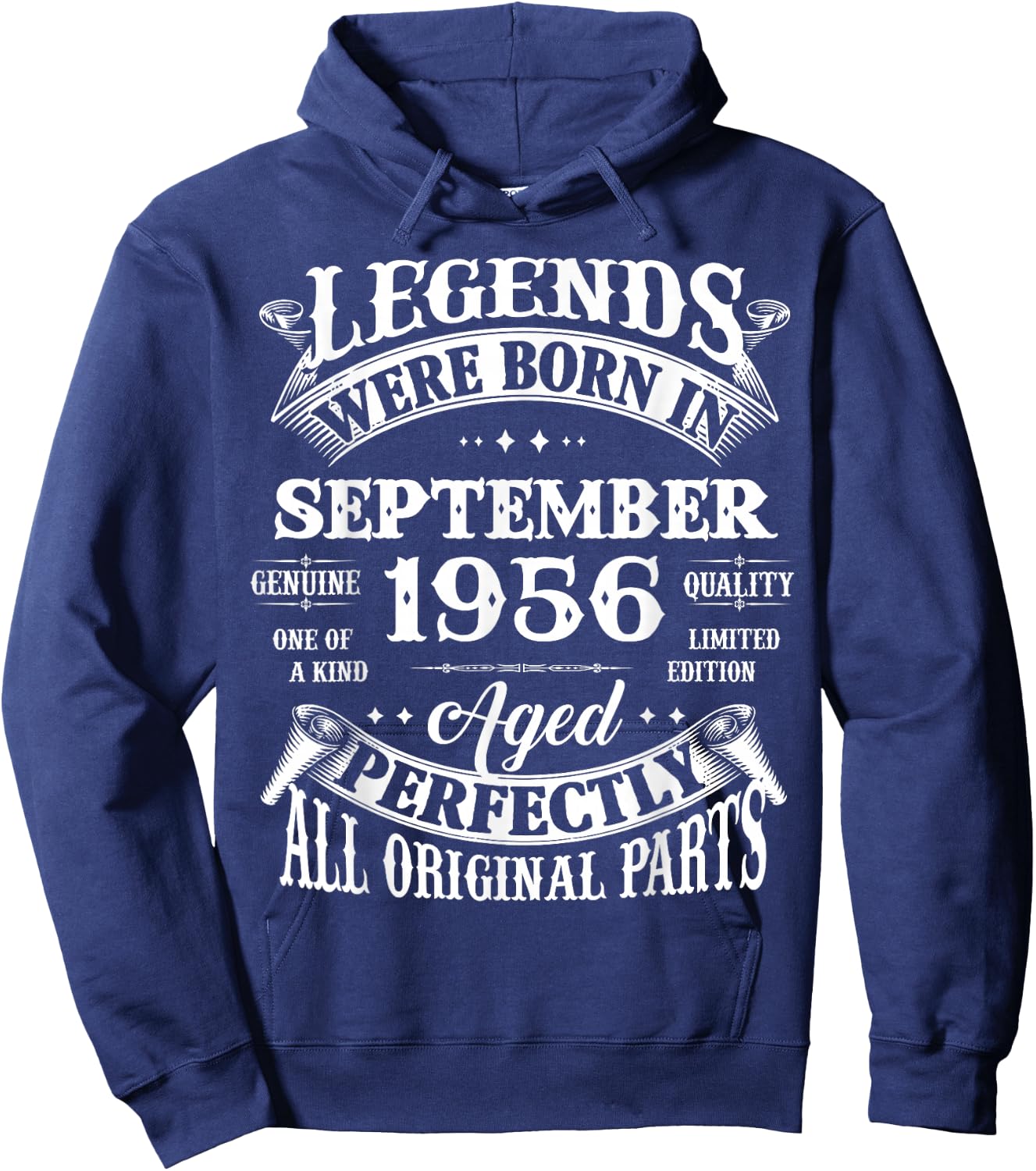 70th Birthday Gift Legends Born In September 1956 70 Yrs Old Hoodie - Hoodie | Navy
