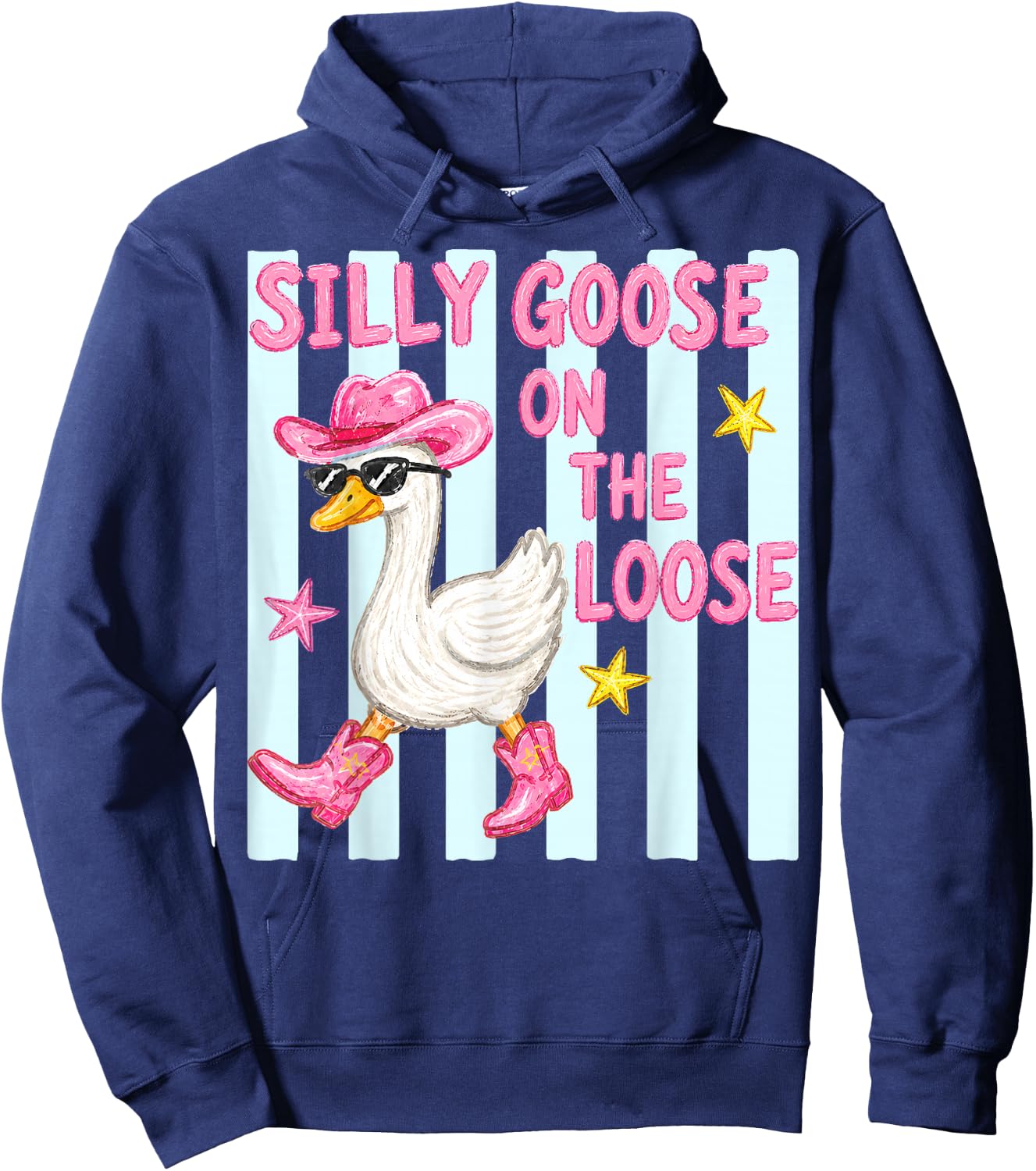 Got Too Silly Funny Goose Pun Humor Summer Women Kid Hoodie - Hoodie | Navy