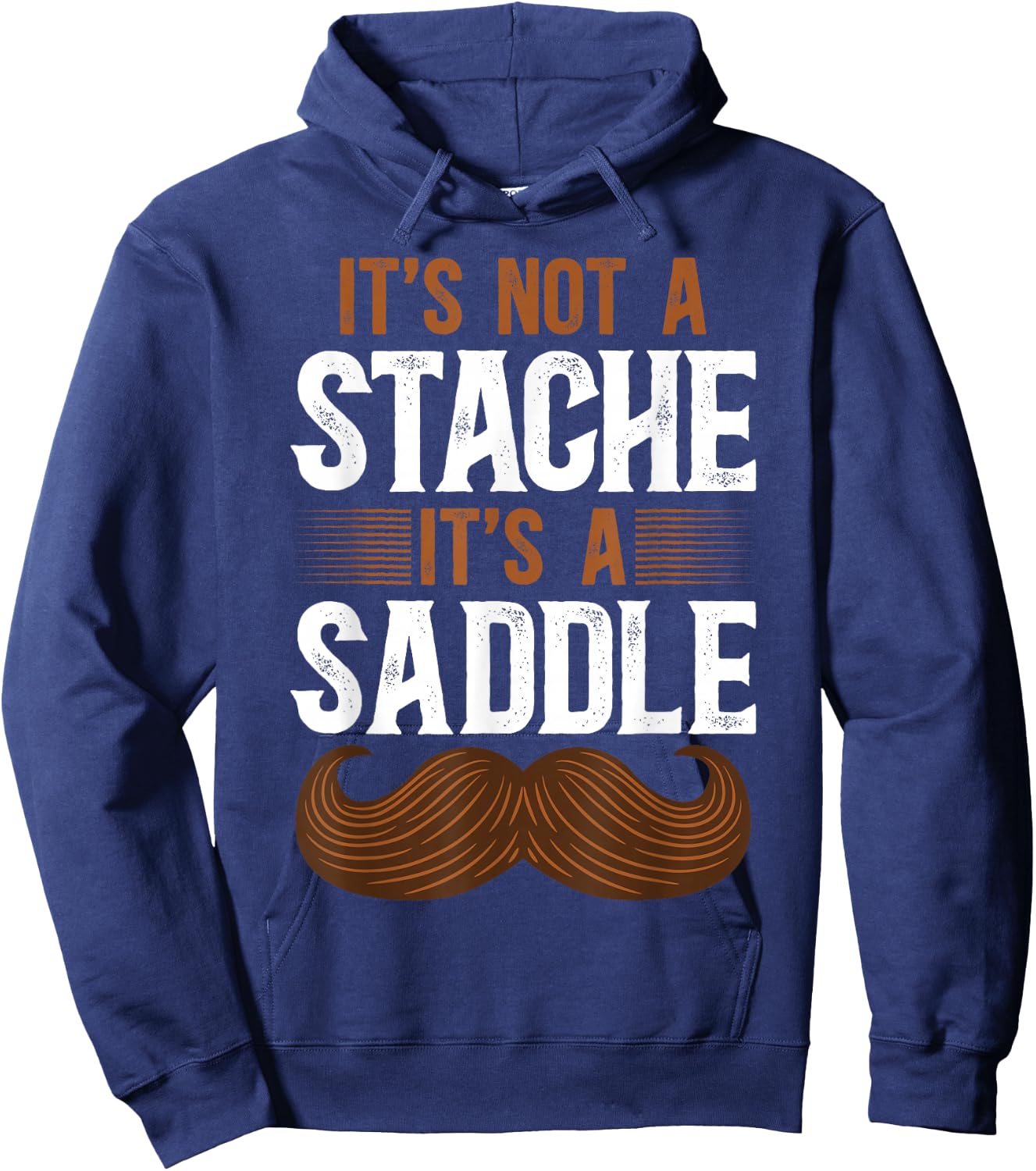 Funny Beard Sarcasm Stache Humor Mustache Hoodie - Hoodie | Navy