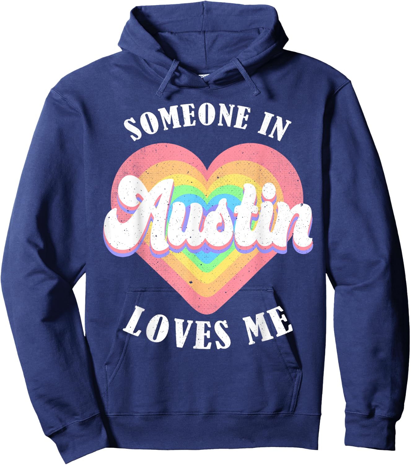 Someone In Austin Loves Me City Heart Hoodie - Hoodie | Navy