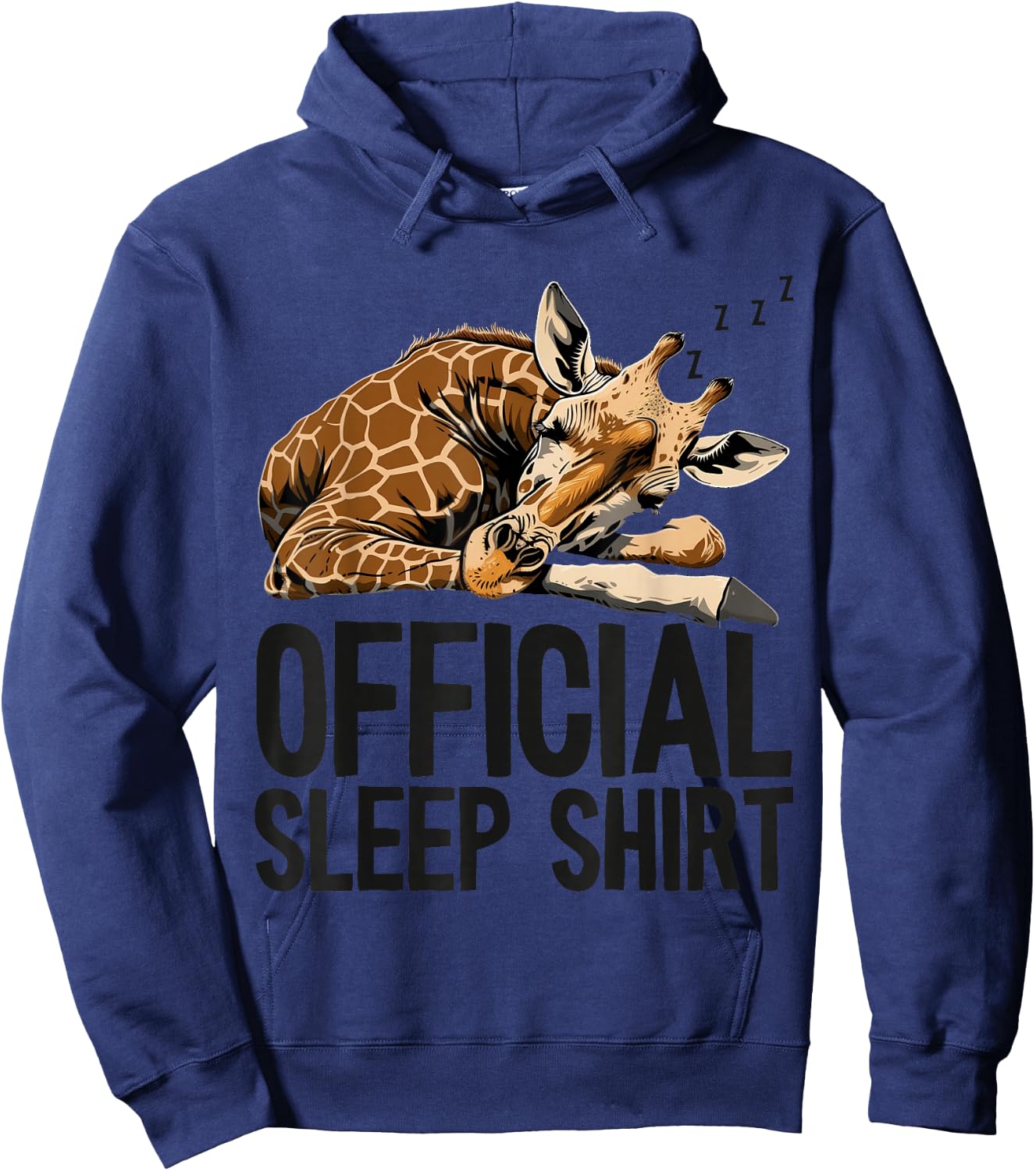 Giraffe Sleeping Funny Official Sleep Hoodie - Hoodie | Navy