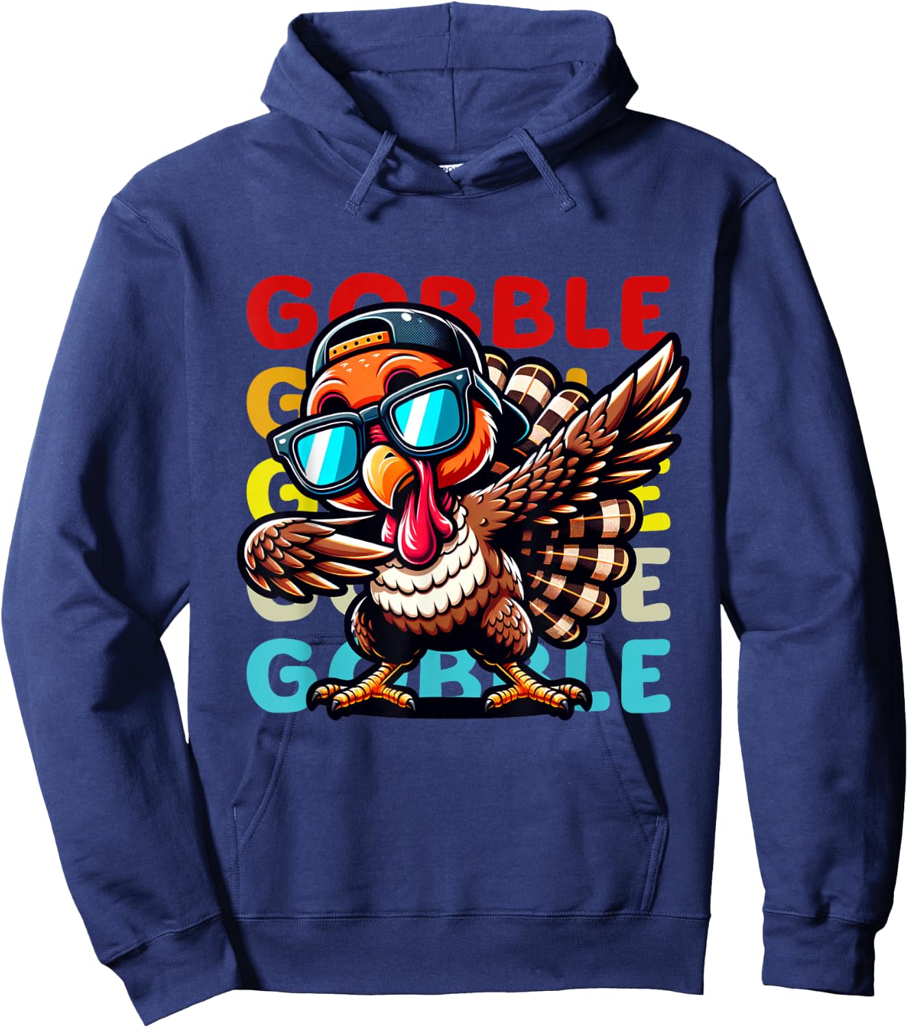 Thanksgiving Turkey Shirt Kids Boys Girls Turkey Thansgiving Hoodie - Hoodie | Navy