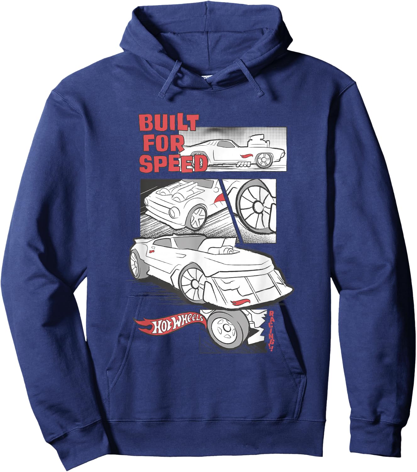 Hot Wheels - Built for Speed Comic Panels Hoodie - Hoodie | Navy