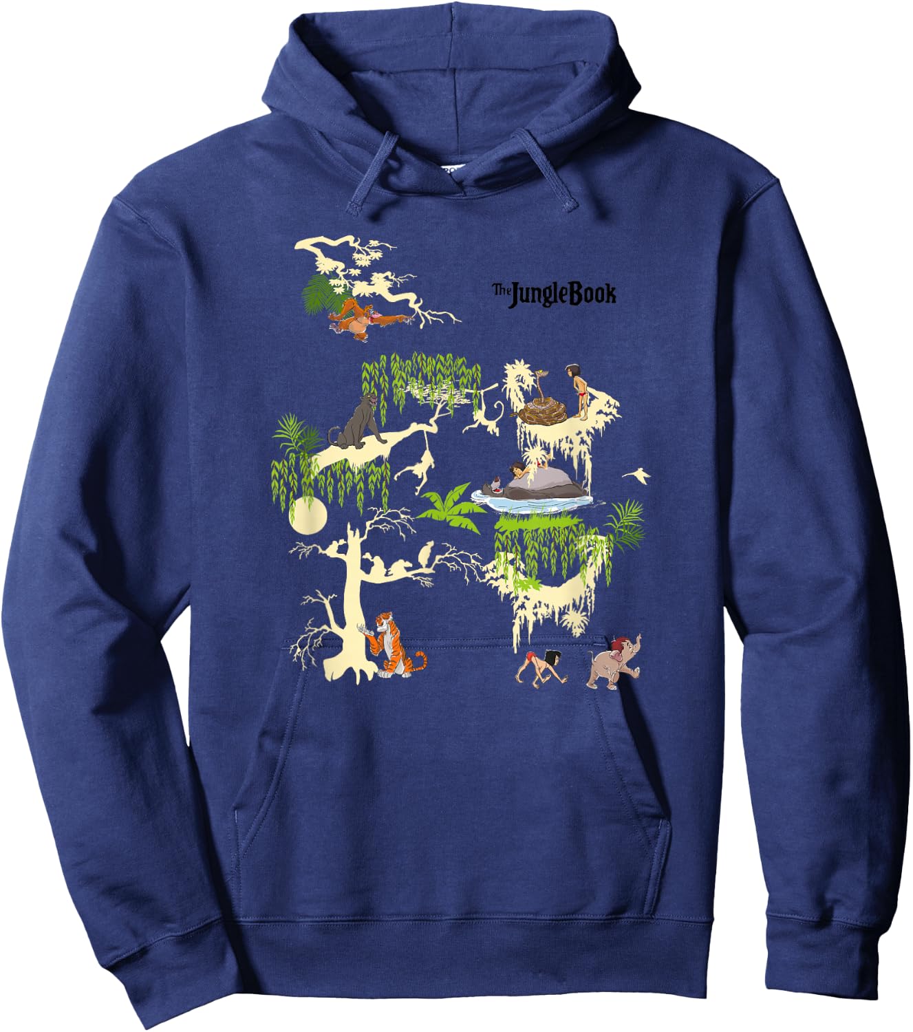 Disney The Jungle Book Scenes Group Poster Hoodie - Hoodie | Navy