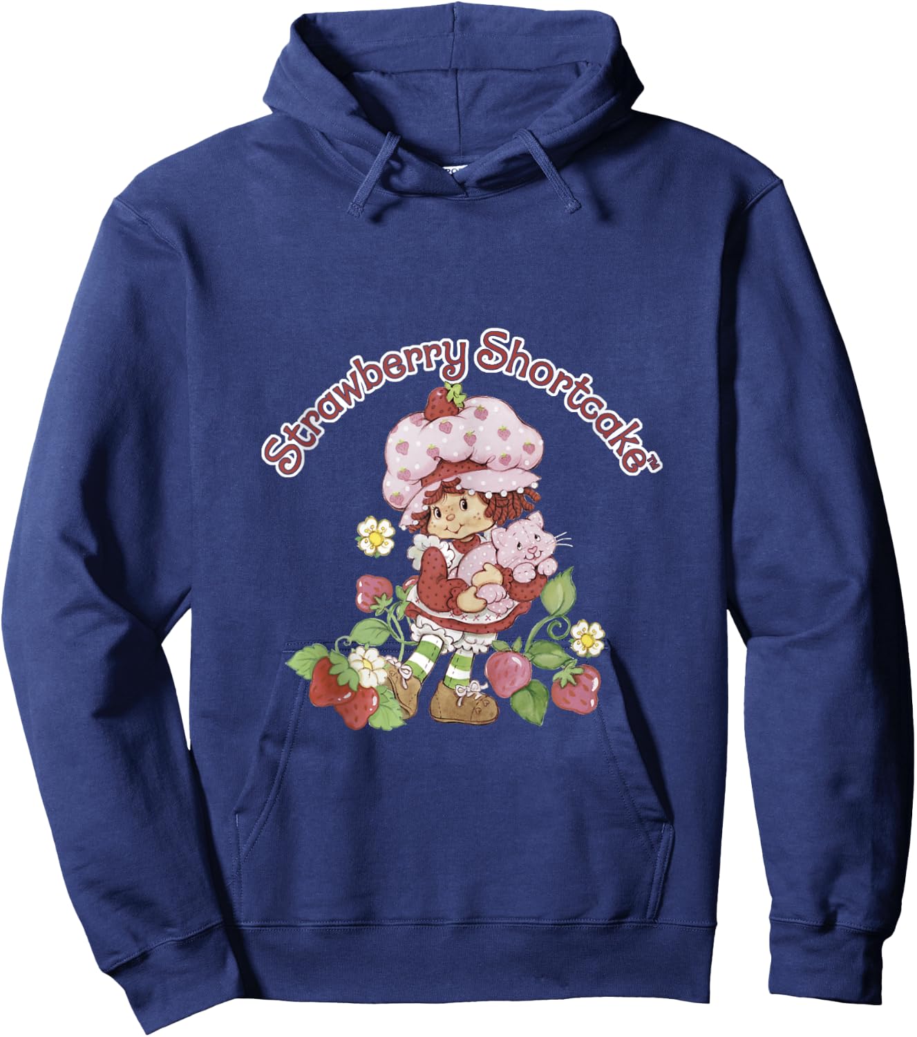 Strawberry Shortcake & Custard Berry Cute Vintage Hoodie - Hoodie | Navy