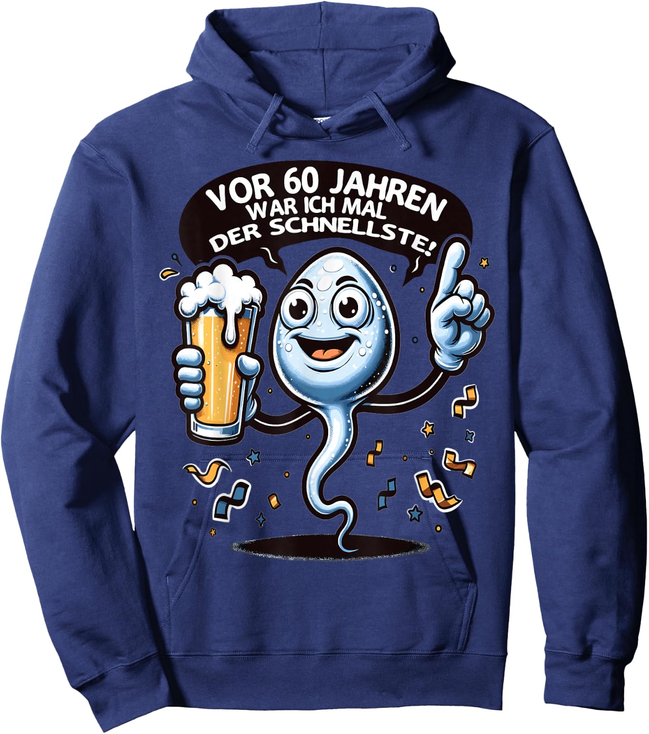 Vor 60 Jahren war Ich mal der Schnellste 60. Geburtstag Hoodie - Hoodie | Navy