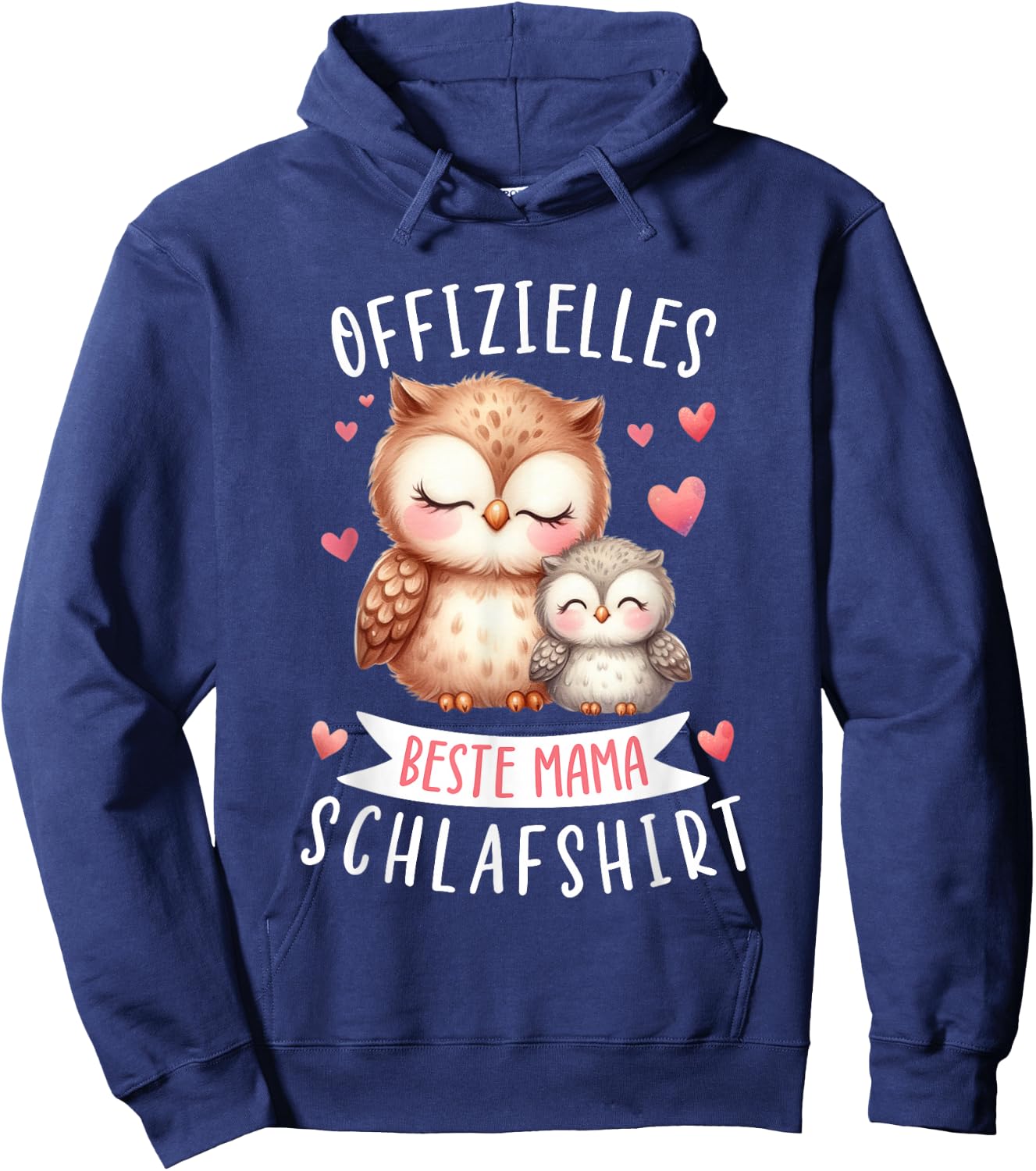 Offizielles Beste Mama Schlafshirt Muttertag Eulen Mama Hoodie - Hoodie | Navy