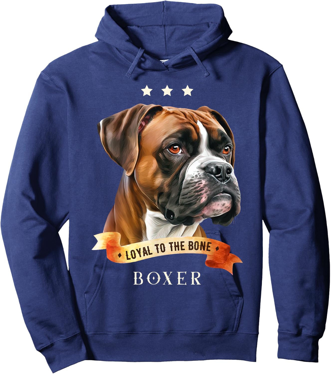 Loyal To The Bone Boxer Boxer Loyal Dogs Hoodie - Hoodie | Navy