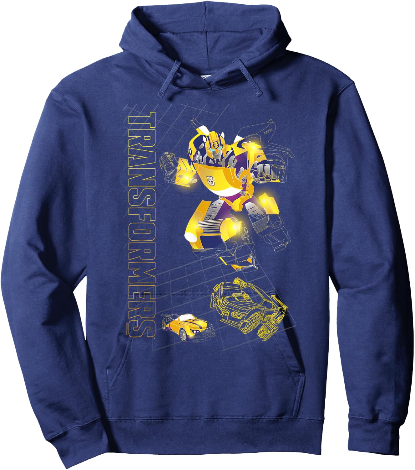 Transformers Evergreen Bumblebee Ready To Fight Logo Hoodie - Hoodie | Navy