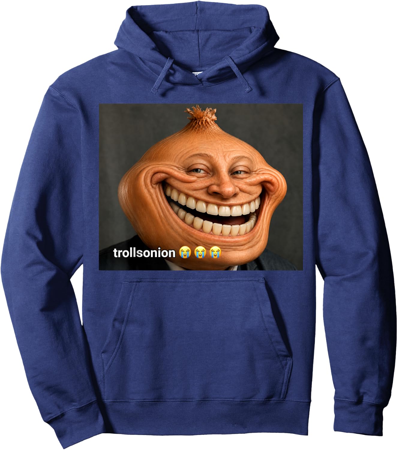 Funny Trollsonion Sonion Realistic Troll Face Meme Hoodie - Hoodie | Navy