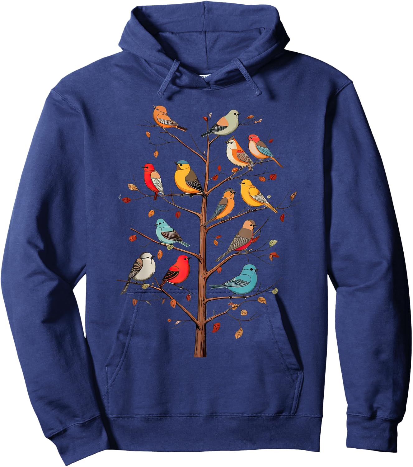 Birds On A tree Branch Birding Bird Watching Bird Hoodie - Hoodie | Navy
