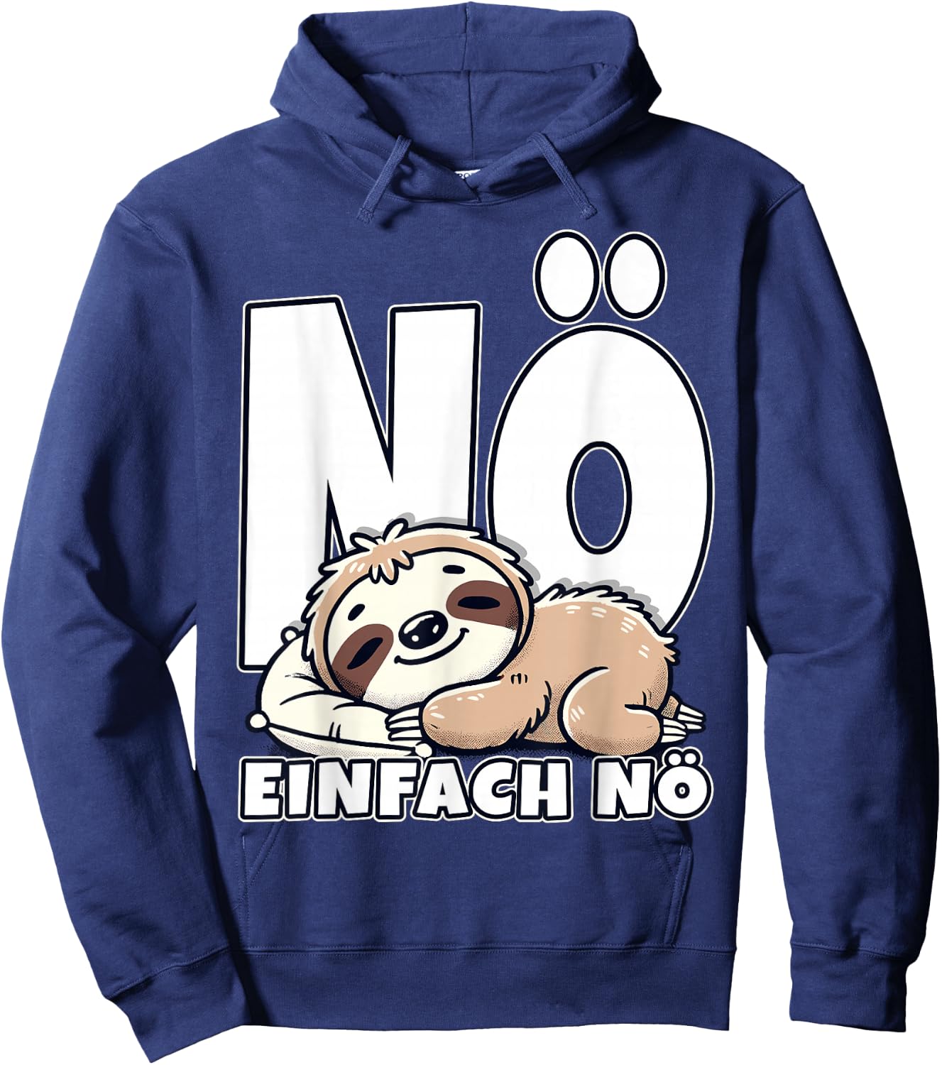 Nö einfach nö Faultier Statement Kinder Mädchen Junge Lustig Hoodie - Hoodie | Navy