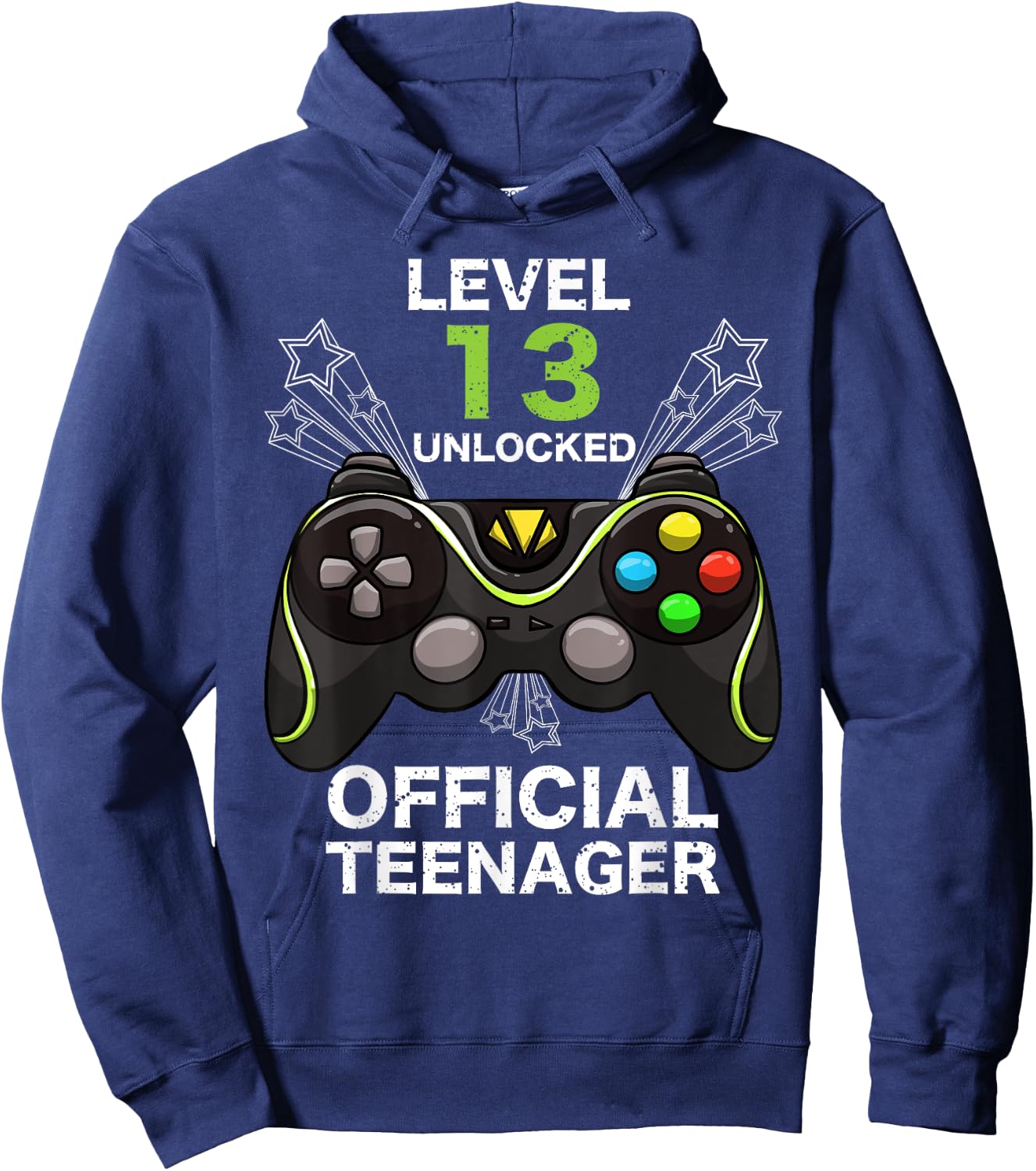 Funny Level 13 Unlocked Official Teenager Cool Birthday Gift Hoodie - Hoodie | Navy