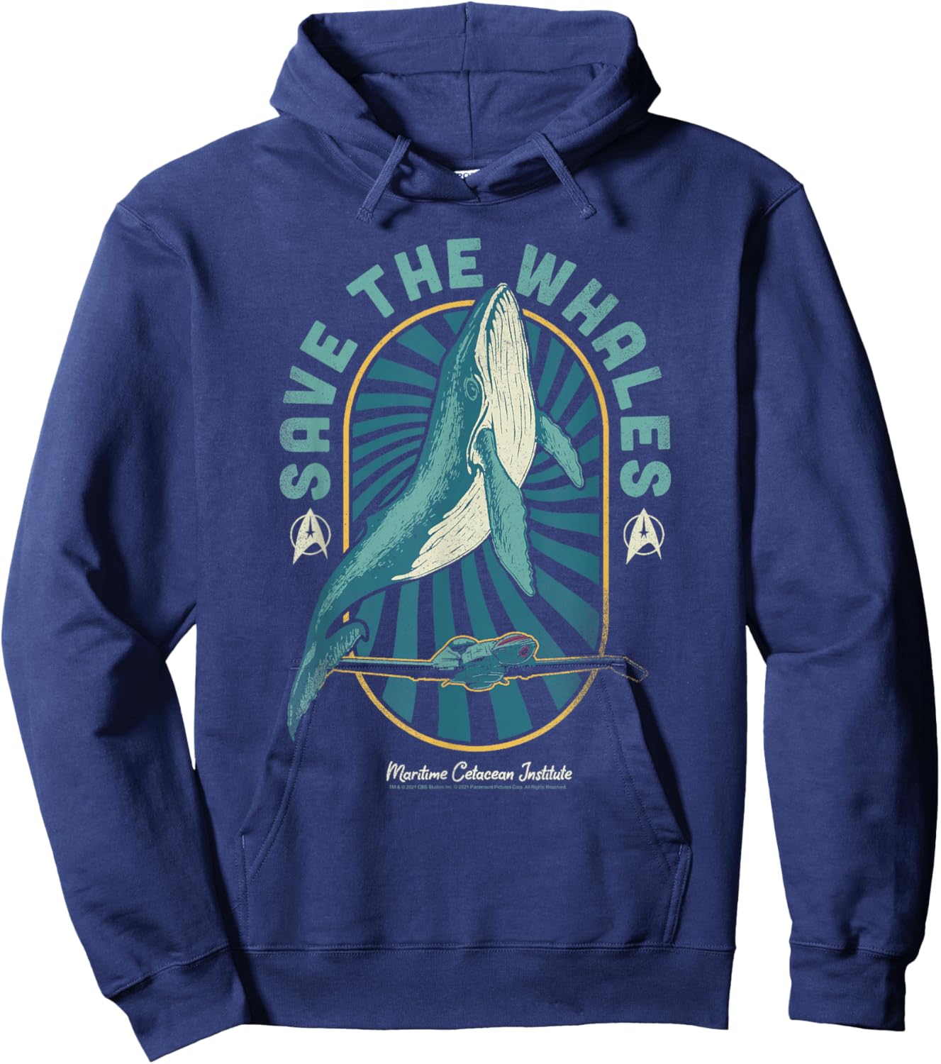 Star Trek IV: The Voyage Home Save The Whales Collection , black Hoodie - Hoodie | Navy