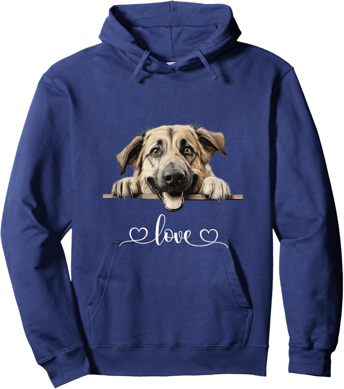 Cute Dog Graphic Love Puppy Anatolian Shepherd Dog Men Women Hoodie - Hoodie | Navy