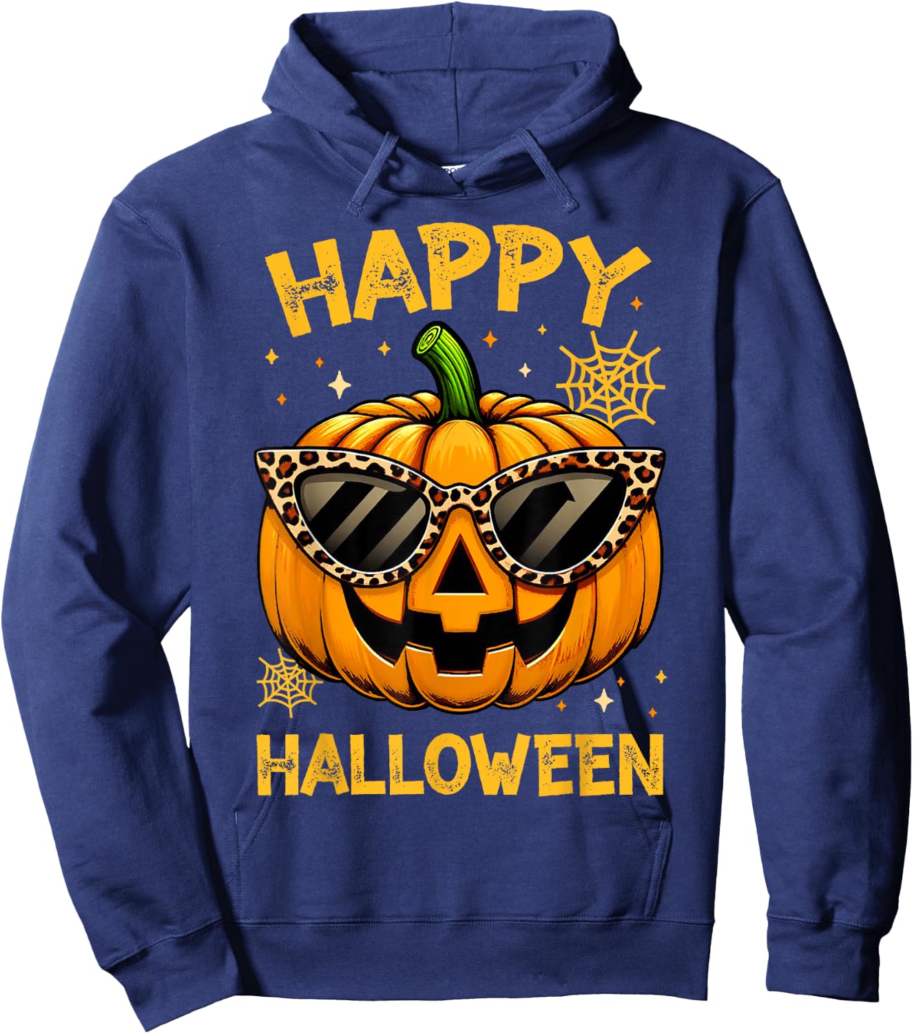 Trick Or Treat Halloween Funny Pumpkin Happy Halloween Hoodie - Hoodie | Navy
