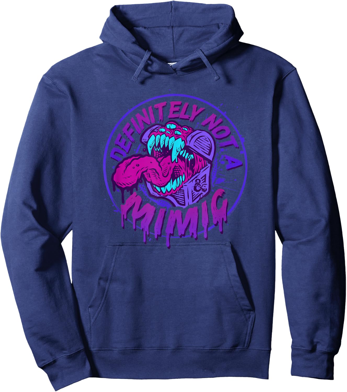 Dungeons & Dragons Definitely Not A Mimic Iconic Logo , black Hoodie - Hoodie | Navy